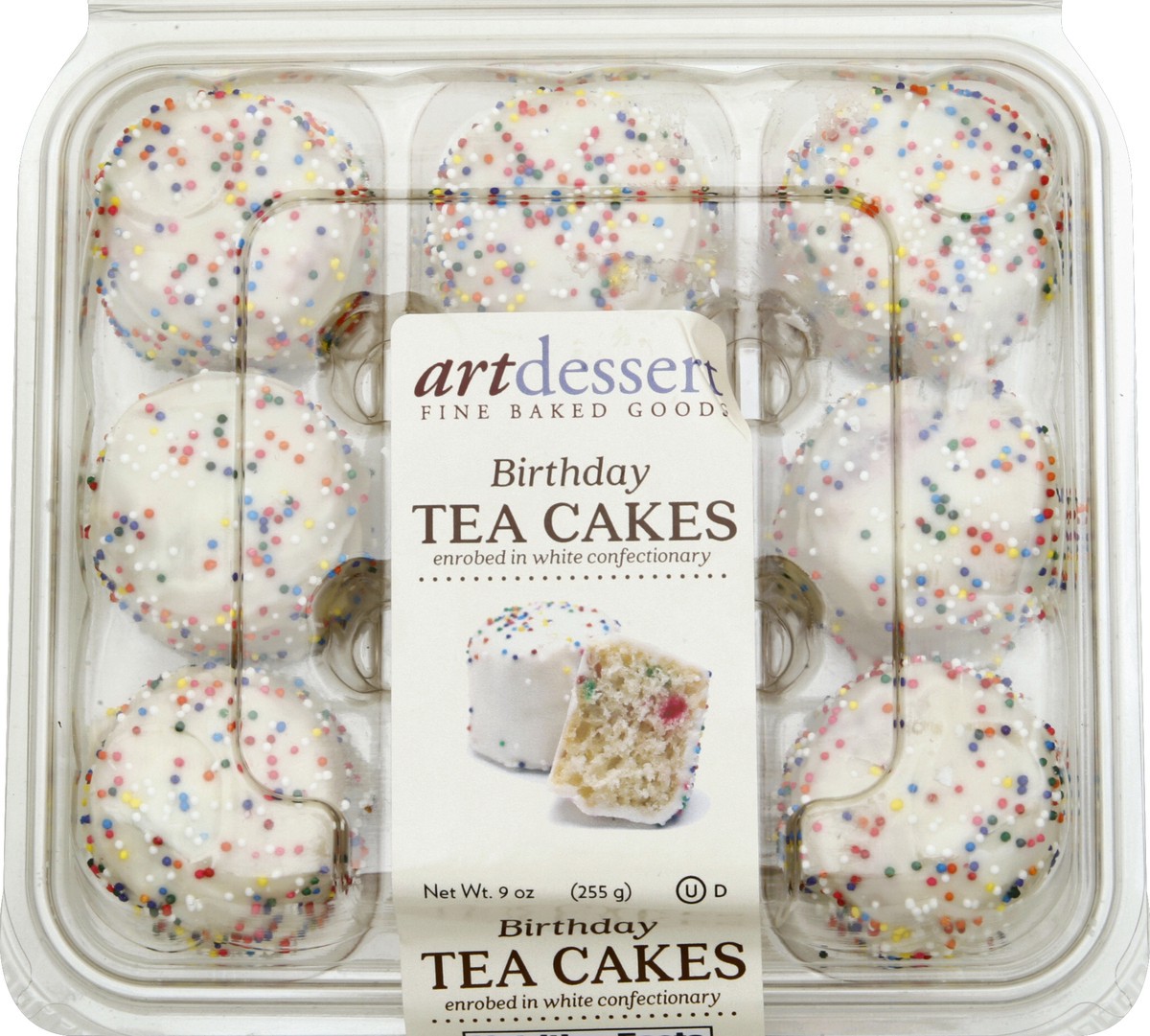 slide 4 of 4, Art Dessert Tea Cakes, Birthday, 9 oz