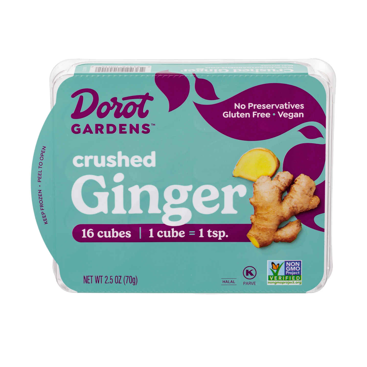 slide 1 of 3, Dorot Gardens Ginger Crushed Cubes 16 Count - 2.5 Oz, 2.5 oz