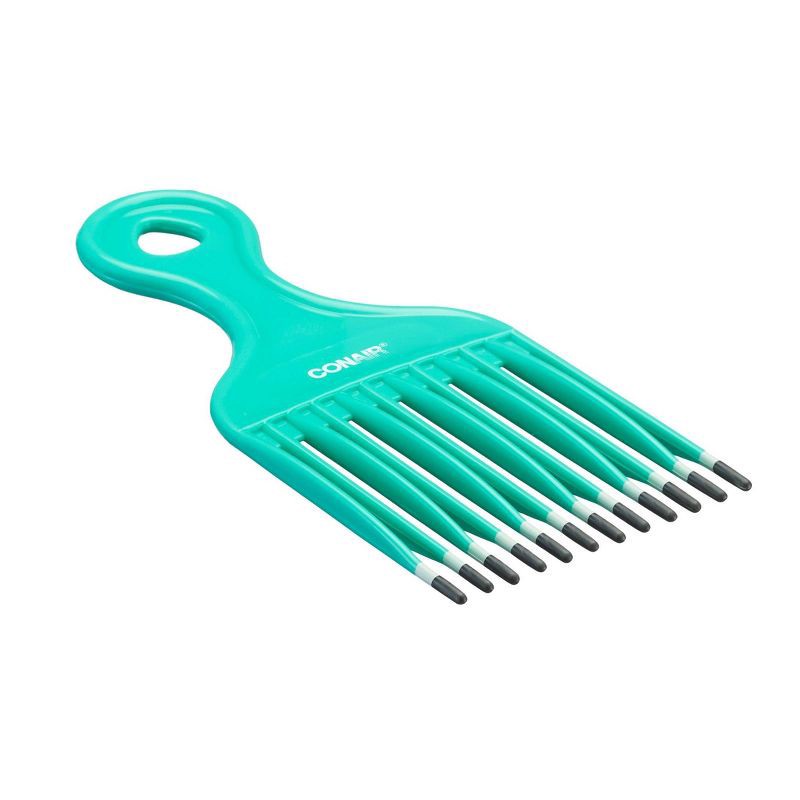 slide 3 of 5, Conair Large Hair Pick - Curly or Thick Hair - Teal, 1 ct