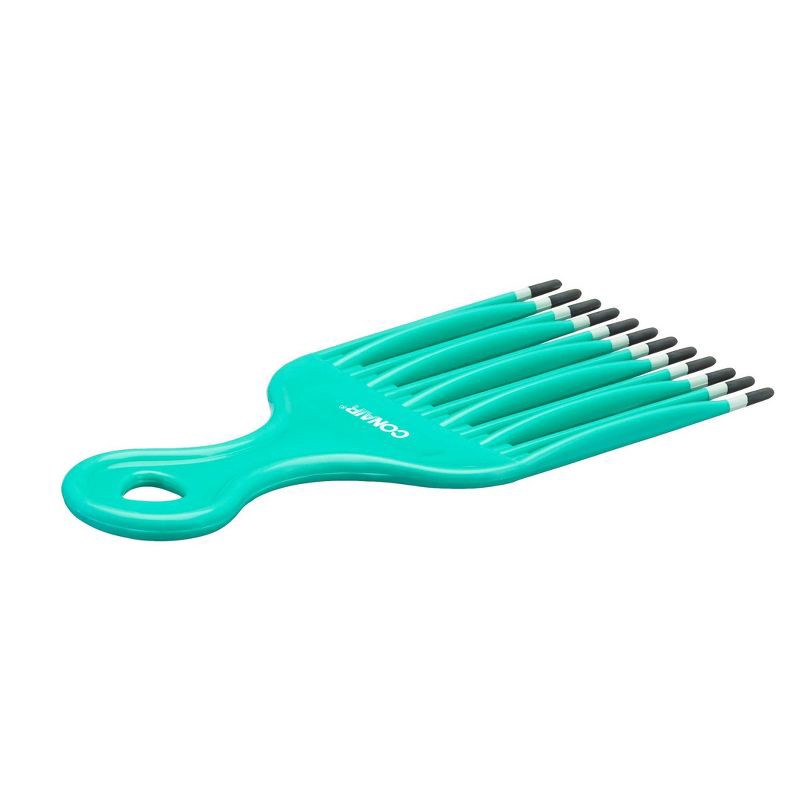 slide 4 of 5, Conair Large Hair Pick - Curly or Thick Hair - Teal, 1 ct