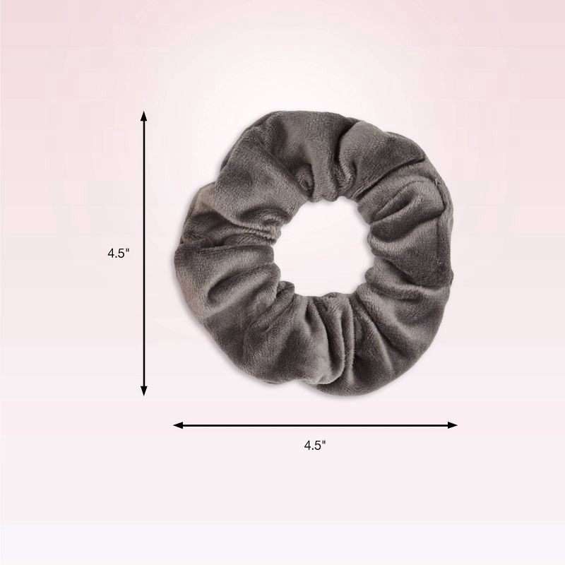 slide 4 of 8, scunci scünci No Damage Plush Velour Scrunchies - Neutrals - All Hair - 6pcs, 6 ct