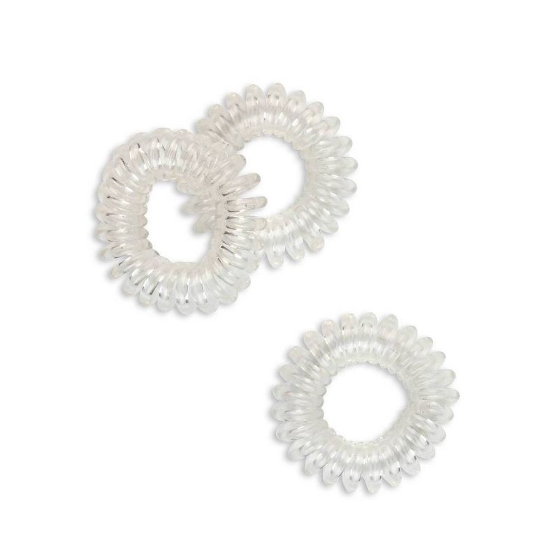 slide 2 of 3, scunci Spiral Hair Ties - Clear - 6ct, 6 ct