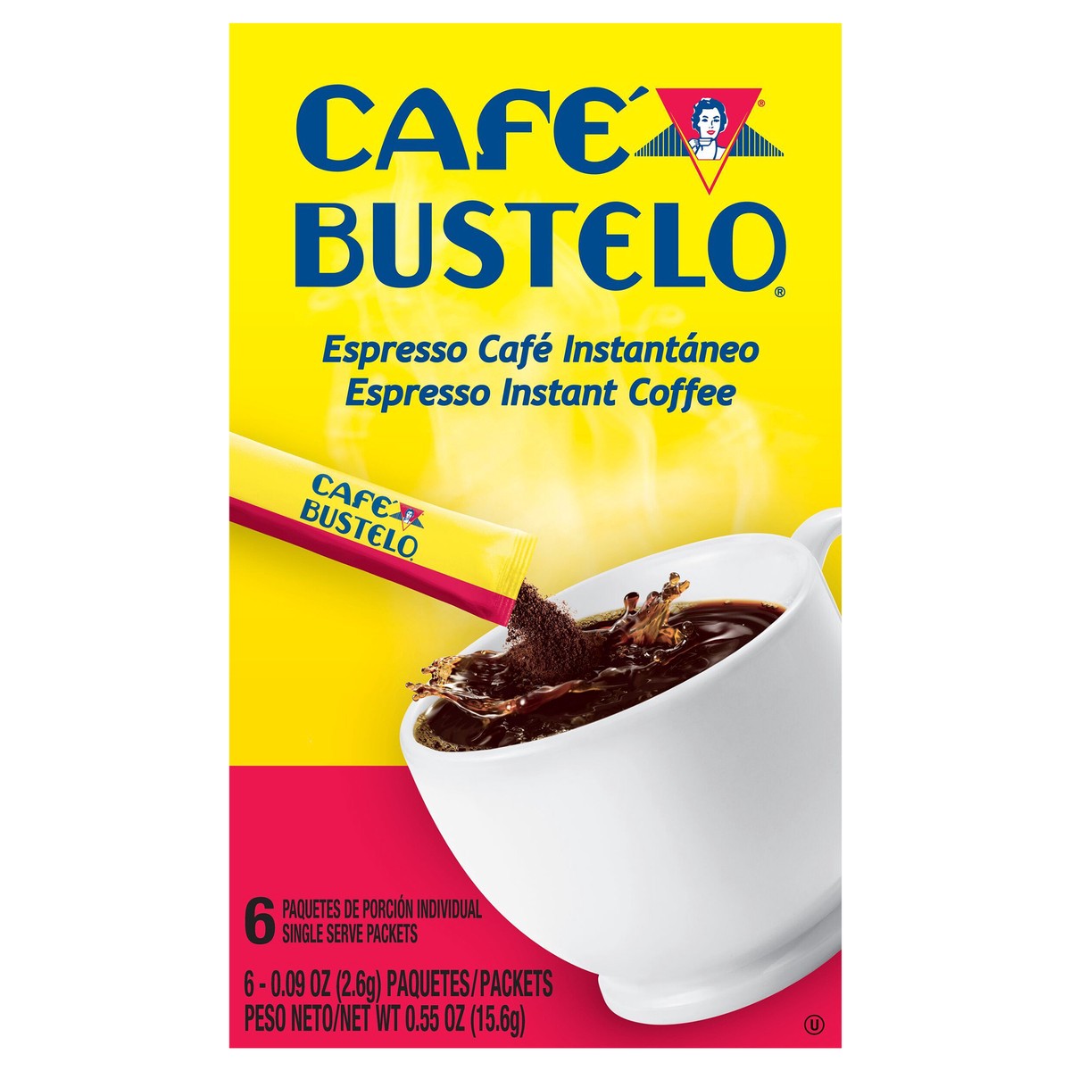 slide 1 of 8, Café Bustelo Instant Coffee Single Serve Packets- 6 ct, 6 ct