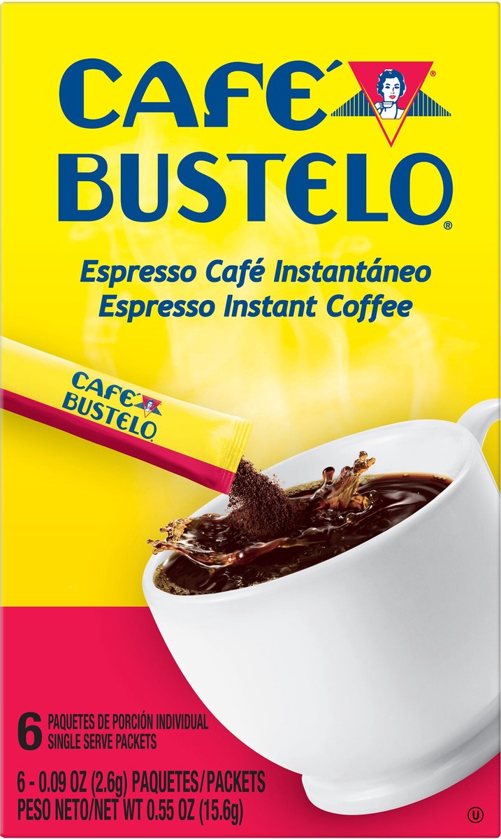 slide 2 of 8, Café Bustelo Instant Coffee Single Serve Packets, 6 Count, 6 ct