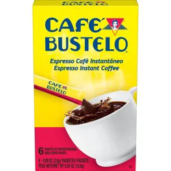 Café Bustelo Instant Coffee Single Serve Packets, 6 Count