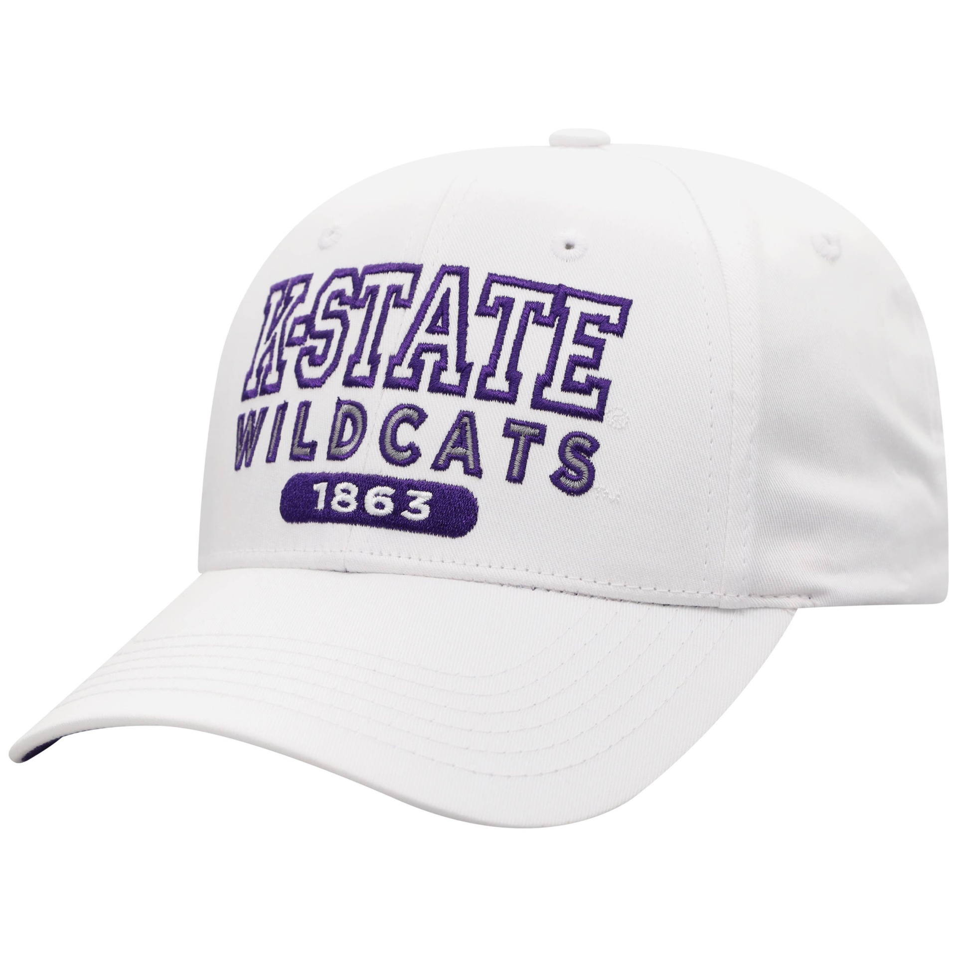 slide 1 of 2, NCAA Kansas State Wildcats Men's White Twill Structured Snapback Hat, 1 ct