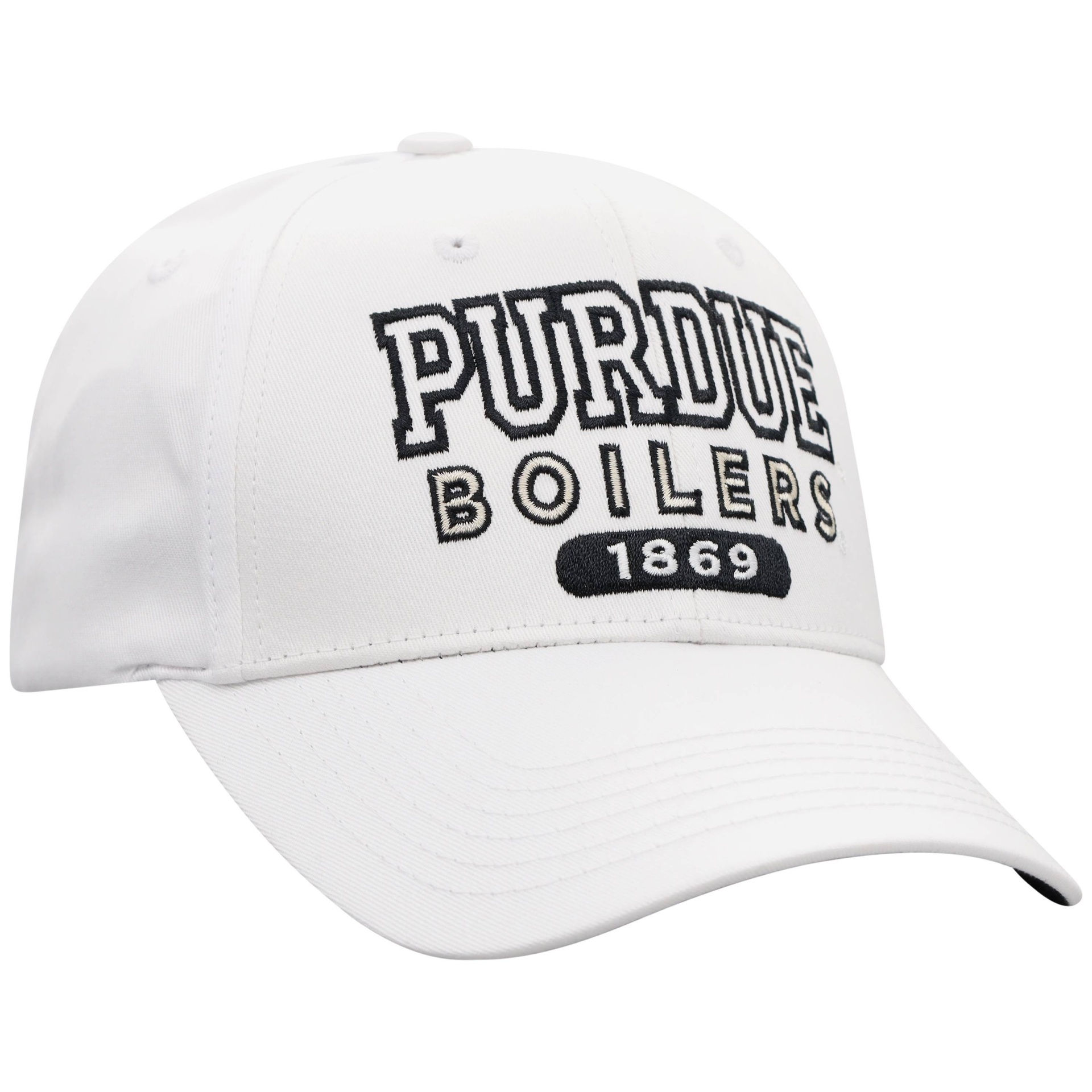 slide 1 of 2, NCAA Purdue Boilermakers Men's White Twill Structured Snapback Hat, 1 ct