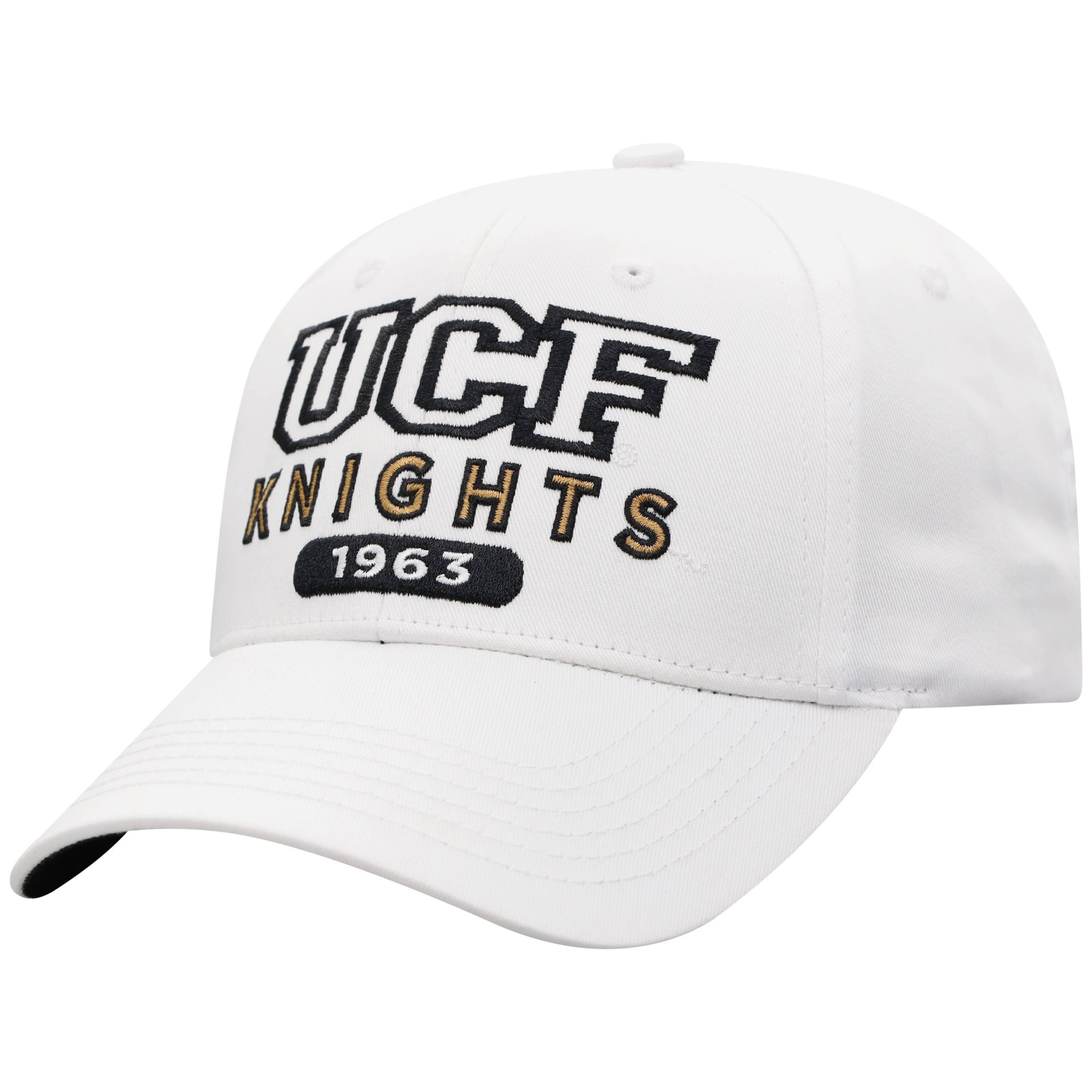 slide 1 of 2, NCAA UCF Knights Men's White Twill Structured Snapback Hat, 1 ct