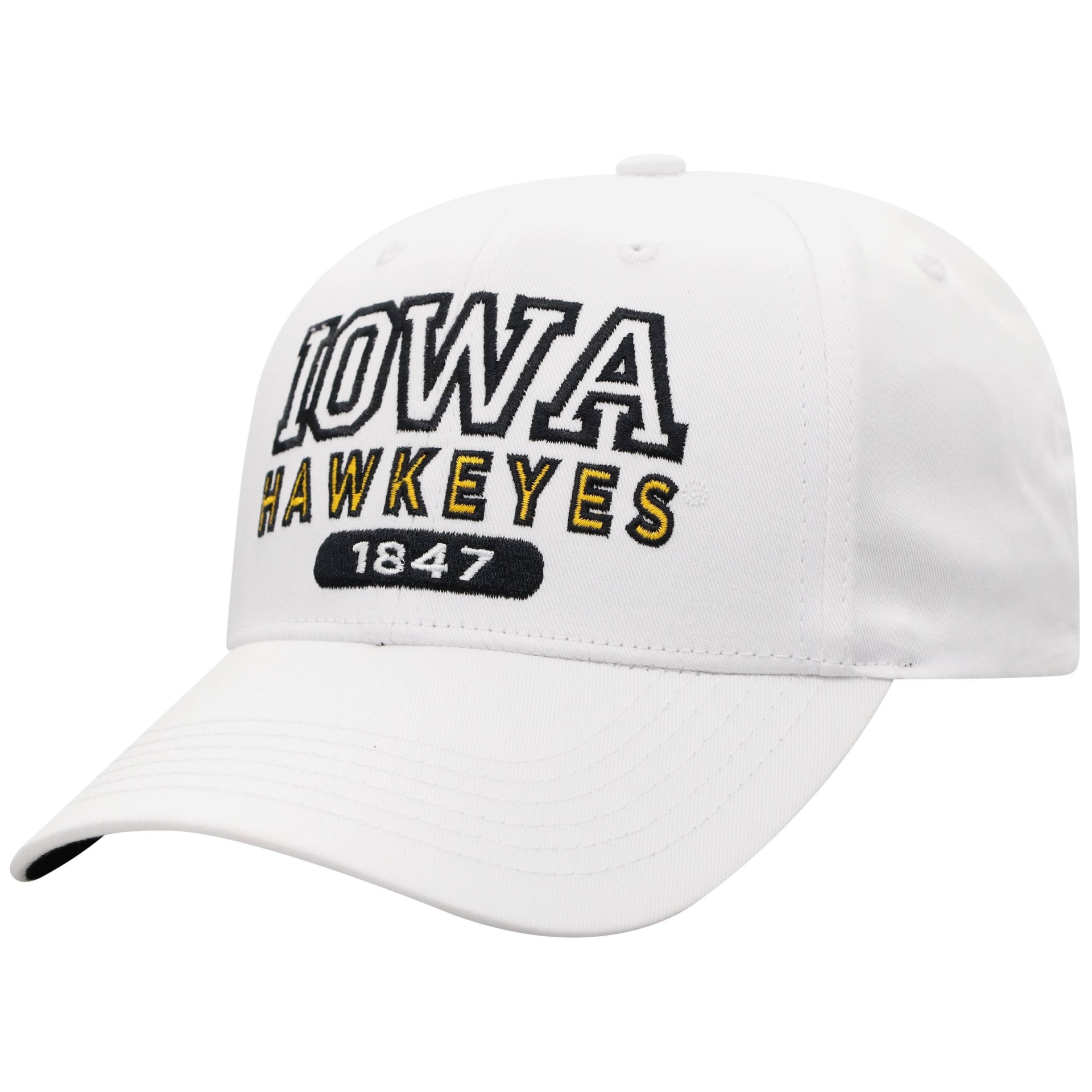 slide 1 of 2, NCAA Iowa Hawkeyes Men's White Twill Structured Snapback Hat, 1 ct