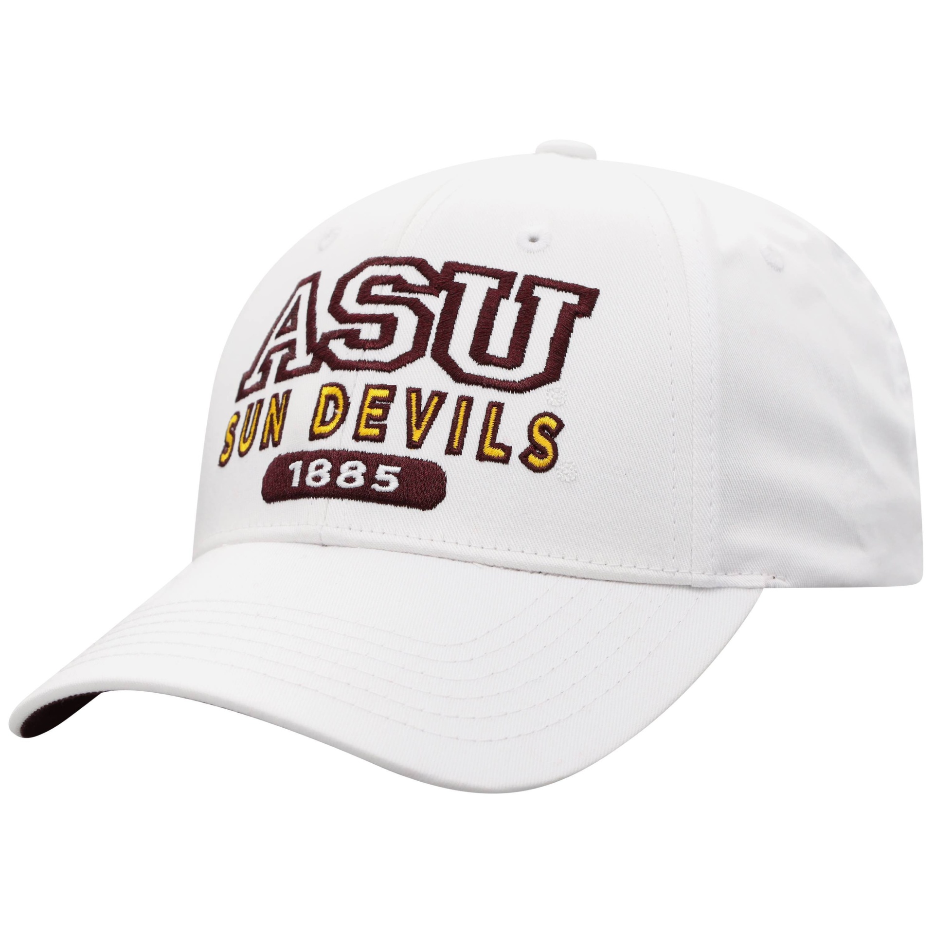 slide 1 of 2, NCAA Arizona State Sun Devils Men's White Twill Structured Snapback Hat, 1 ct