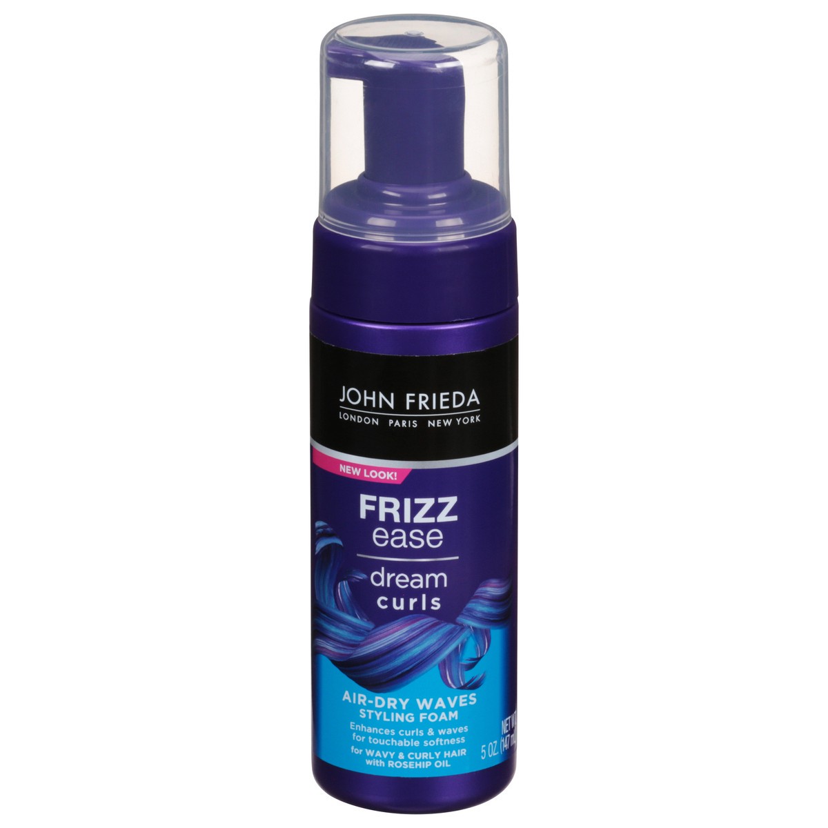 slide 1 of 16, John Frieda Air-Dry Waves Styling Foam, Dream Curls Defining Frizz Control, Curly Hair - 5 fl oz, 5 fl oz