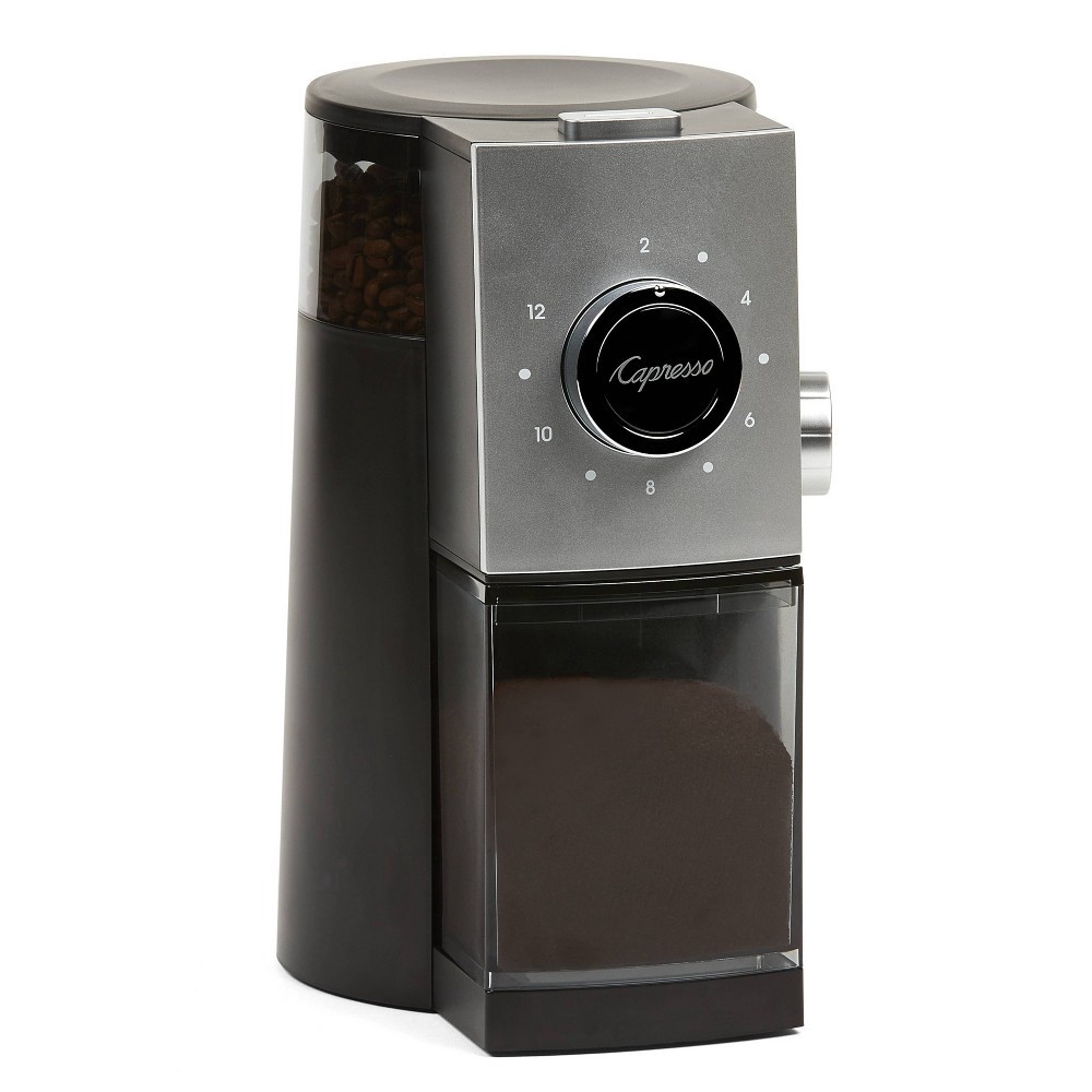 slide 2 of 12, Capresso Coffee Disk Burr Grinder Grind Select - Black/Silver 597.04", 1 ct