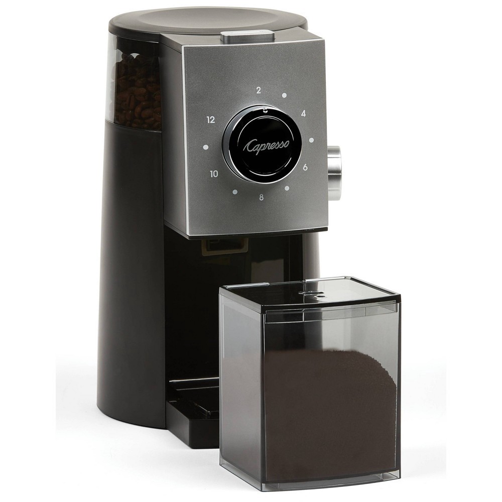 slide 4 of 12, Capresso Coffee Disk Burr Grinder Grind Select - Black/Silver 597.04", 1 ct