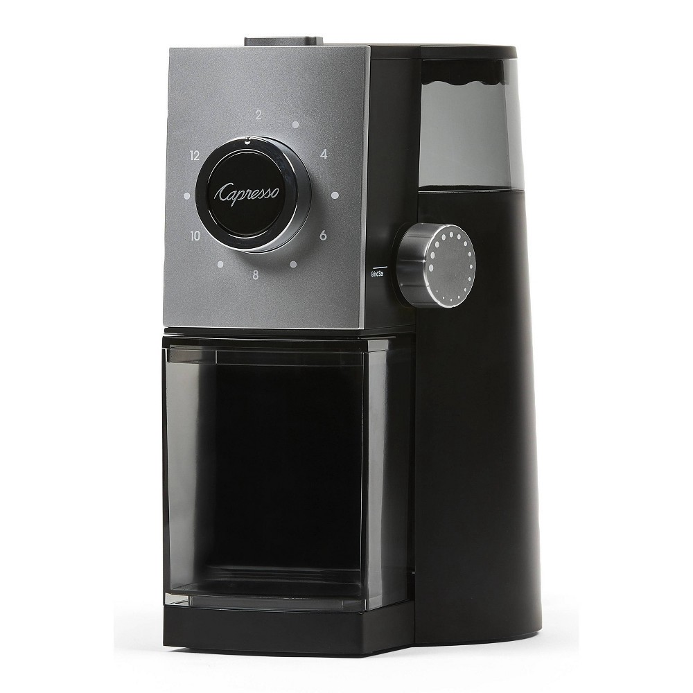 slide 6 of 12, Capresso Coffee Disk Burr Grinder Grind Select - Black/Silver 597.04", 1 ct