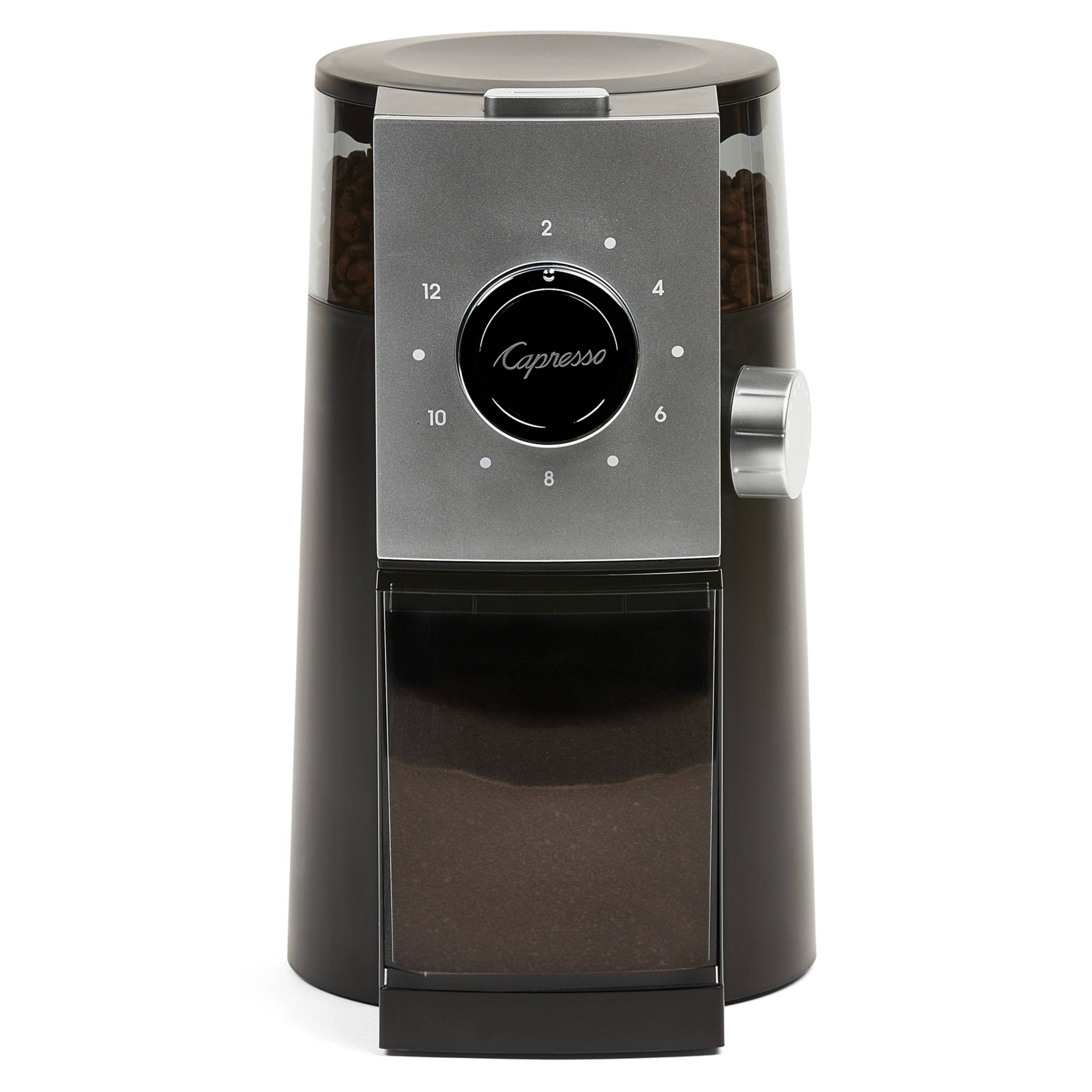 slide 1 of 12, Capresso Coffee Disk Burr Grinder Grind Select - Black/Silver 597.04", 1 ct