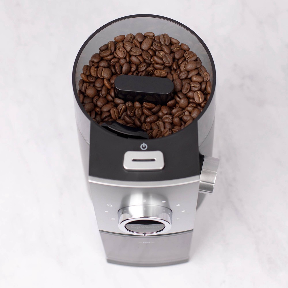 slide 9 of 12, Capresso Coffee Disk Burr Grinder Grind Select - Black/Silver 597.04", 1 ct