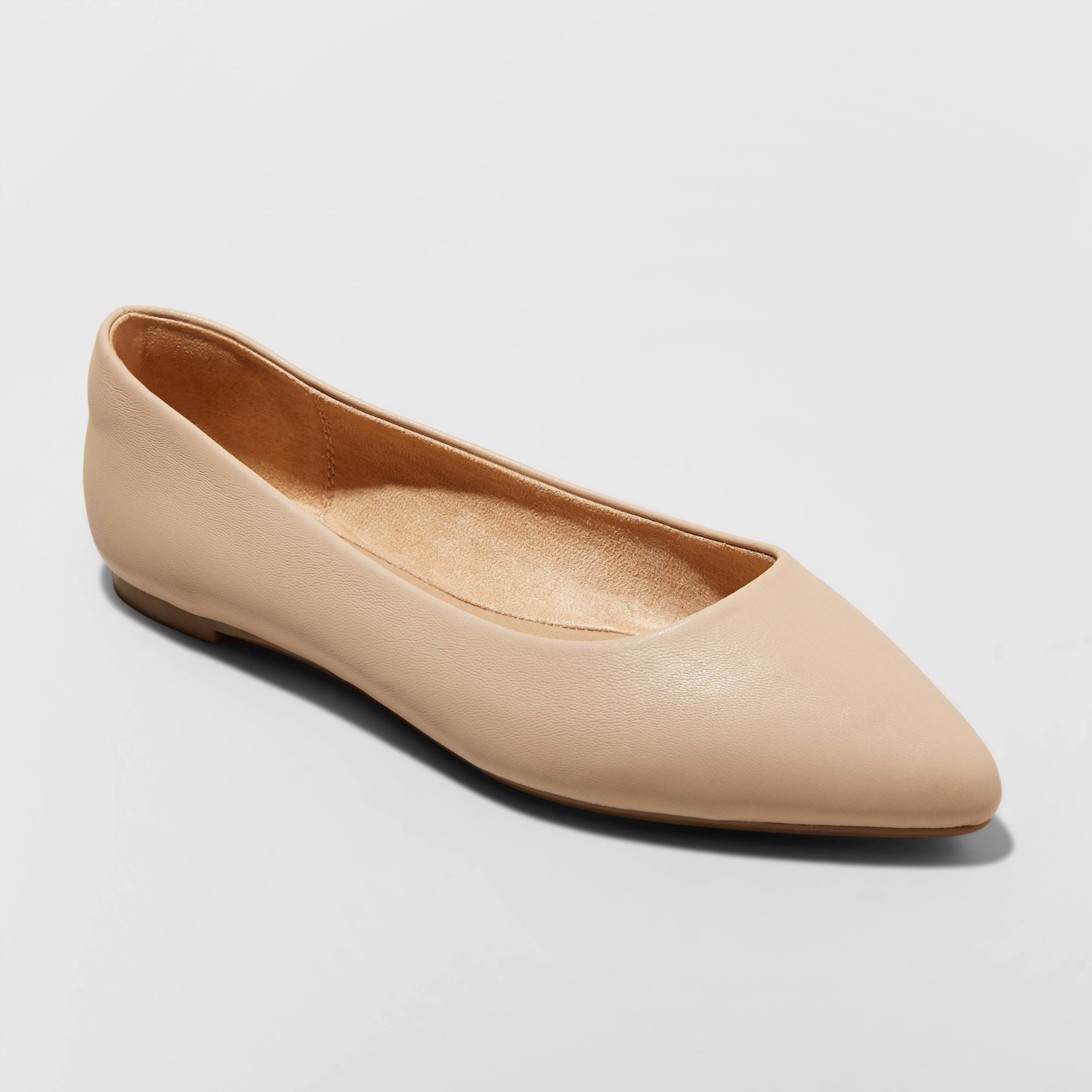slide 1 of 3, Women's Corinna Pointed Toe Ballet Flats - A New Day Tan 6, 1 ct