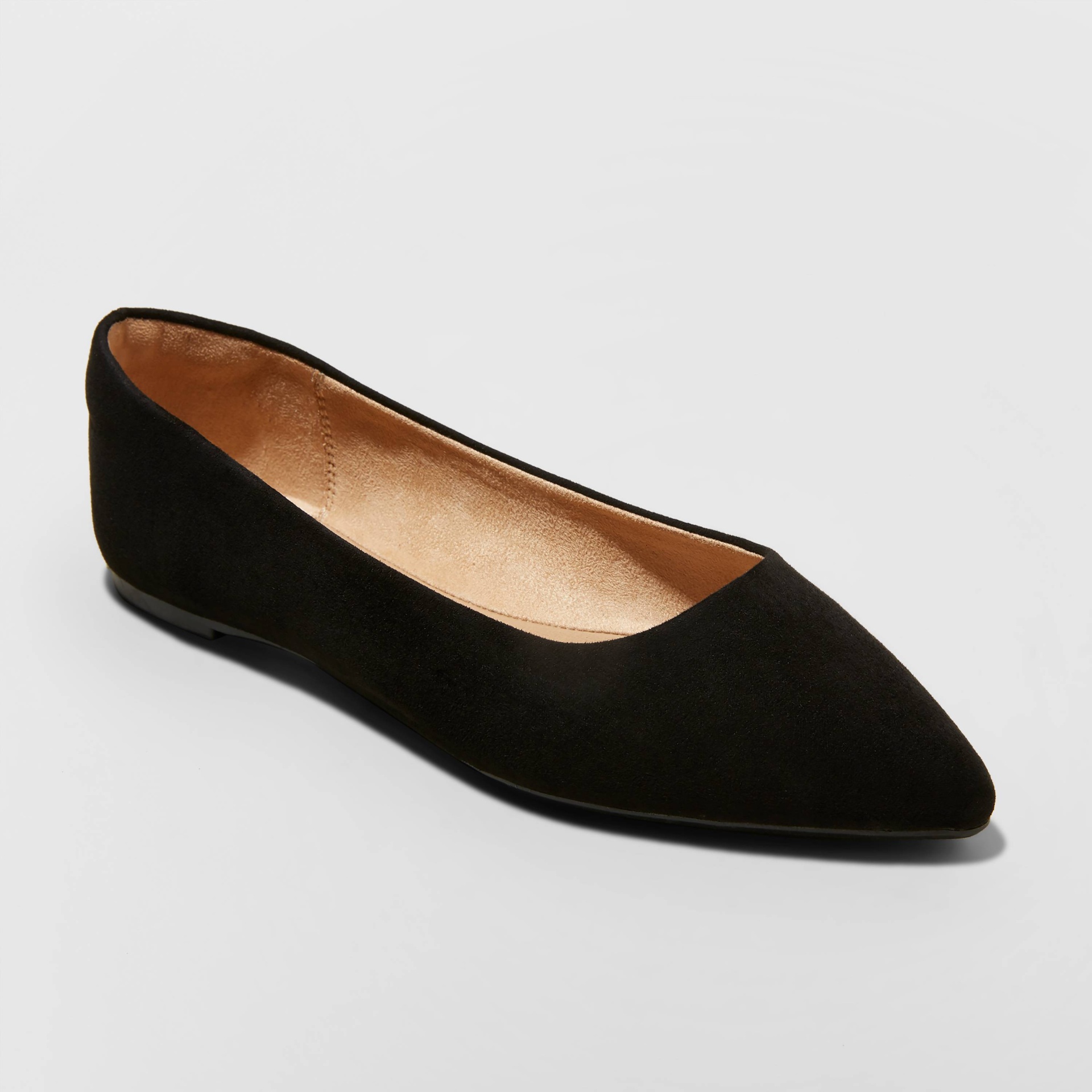 slide 1 of 3, Women's Corinna Pointed Toe Ballet Flats - A New Day Black 6.5, 1 ct