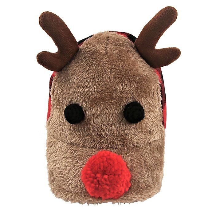 slide 3 of 3, Rising Star Newborn Buffalo Check Reindeer Hat - Brown, 1 ct