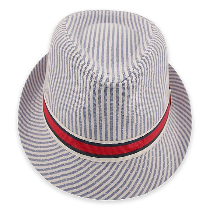 slide 1 of 3, Rising Star Infant Seersucker Fedora - Blue/White, 1 ct