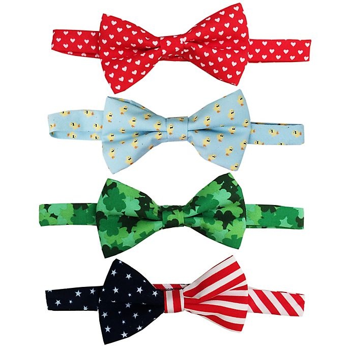 slide 1 of 1, Rising Star Infant/Toddler Spring Holiday Bowtie Set, 4 ct