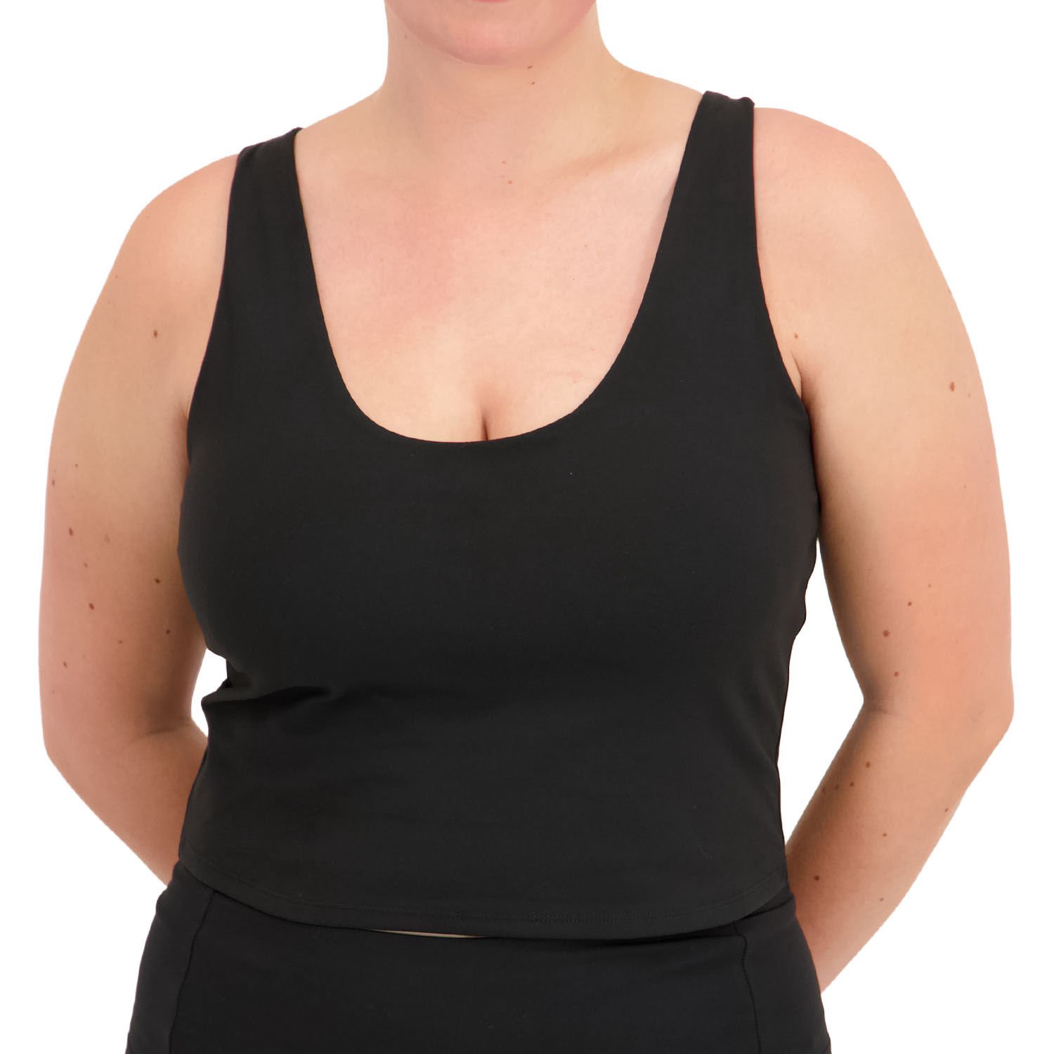 slide 5 of 5, NON BRAND Popsugar Ladies Long Line Tank,Scoop Neck,4-Way Stretch, 1 ct