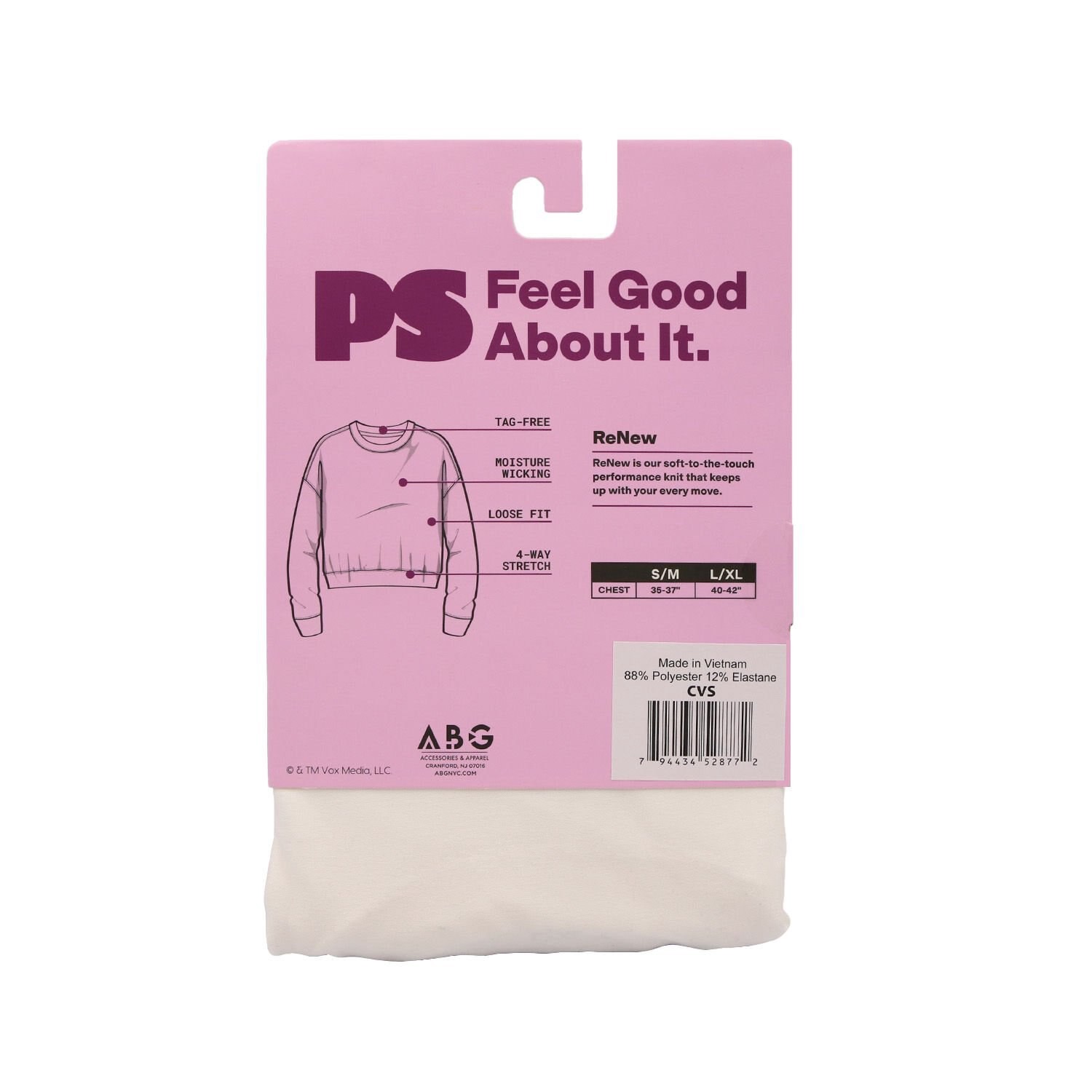 slide 3 of 4, NON BRAND Popsugar Ladies Cropped 4-Way Stretch Crew, 1 ct