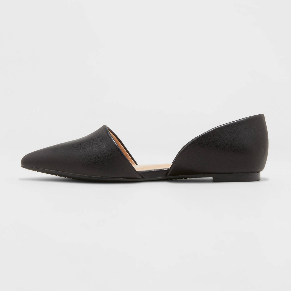 slide 2 of 3, Women's Rebecca Ballet Flats - A New Day Black Licorice 8.5, 1 ct