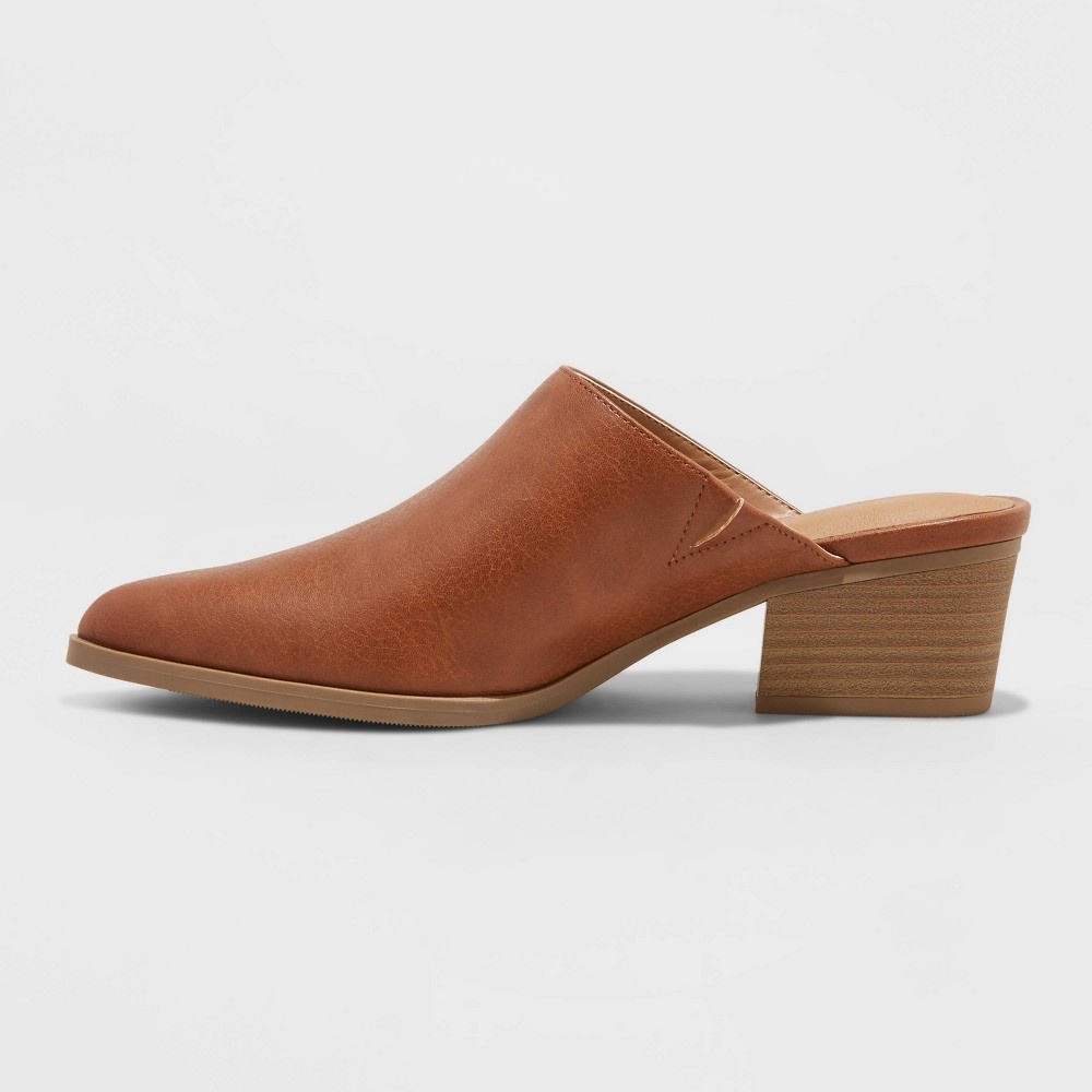 slide 2 of 3, Women's Tobi Heeled Mules - Universal Thread Cognac 8, 1 ct