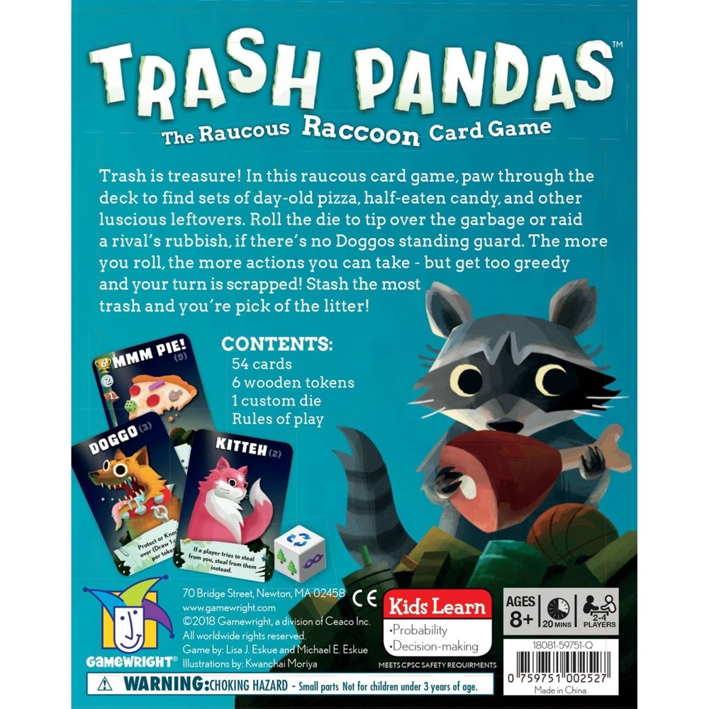 slide 2 of 3, Gamewright Trash Pandas Card Game, 1 ct