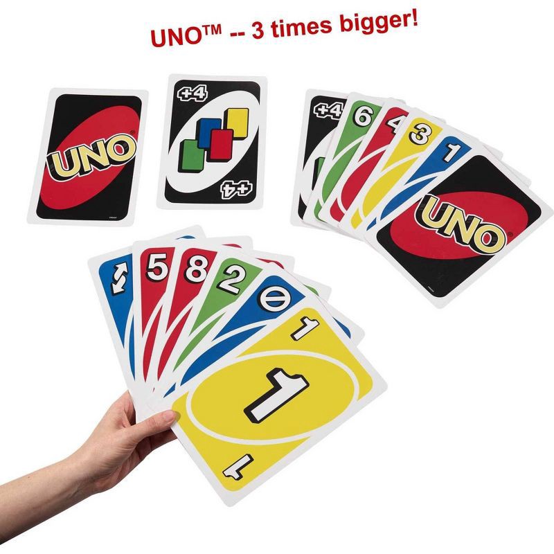 slide 3 of 6, Mattel UNO Giant Game, 1 ct