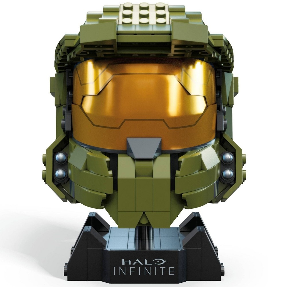 slide 4 of 6, Mega Construx HALO Infinite Master Chief Helmet Construction Set, 1 ct