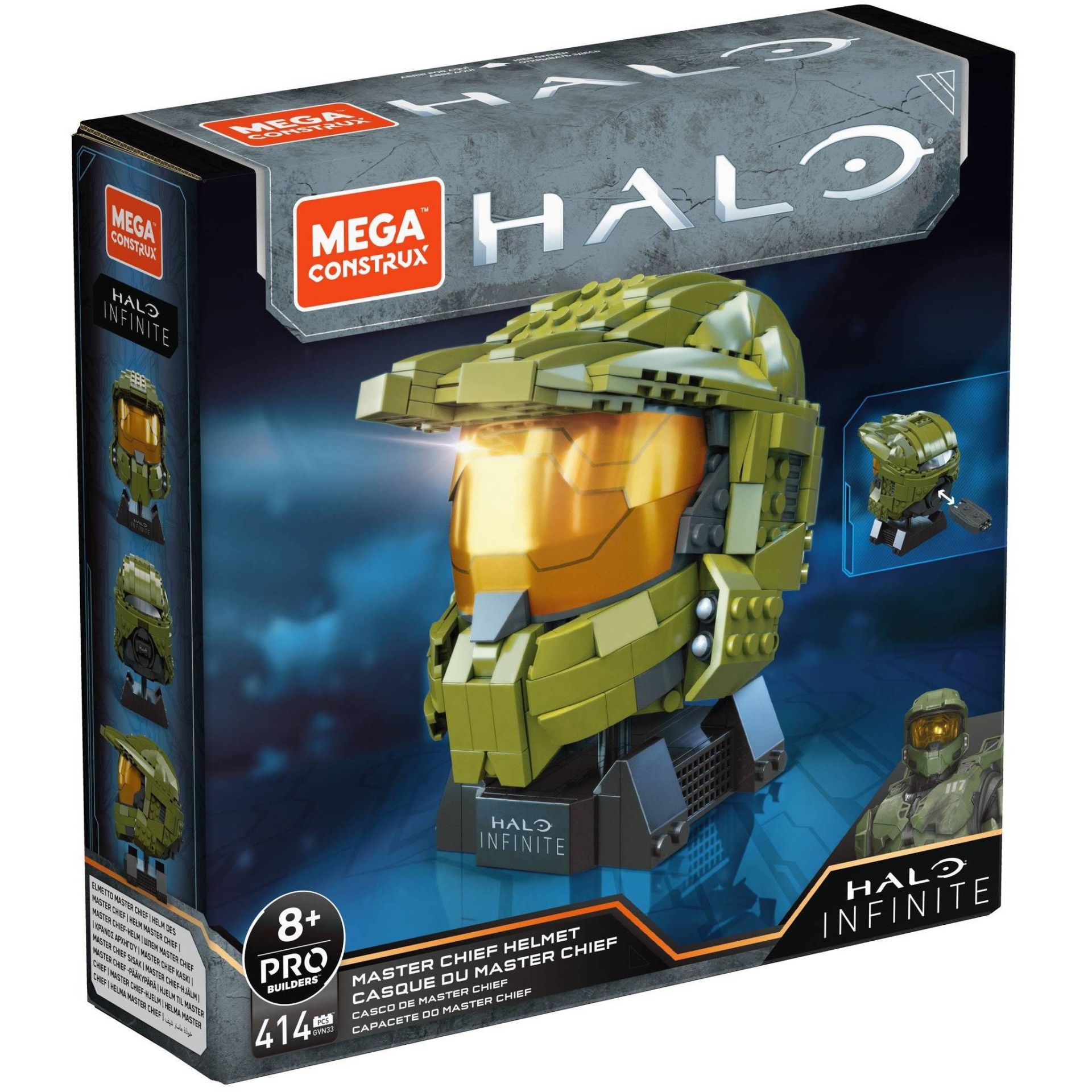 slide 1 of 6, Mega Construx HALO Infinite Master Chief Helmet Construction Set, 1 ct