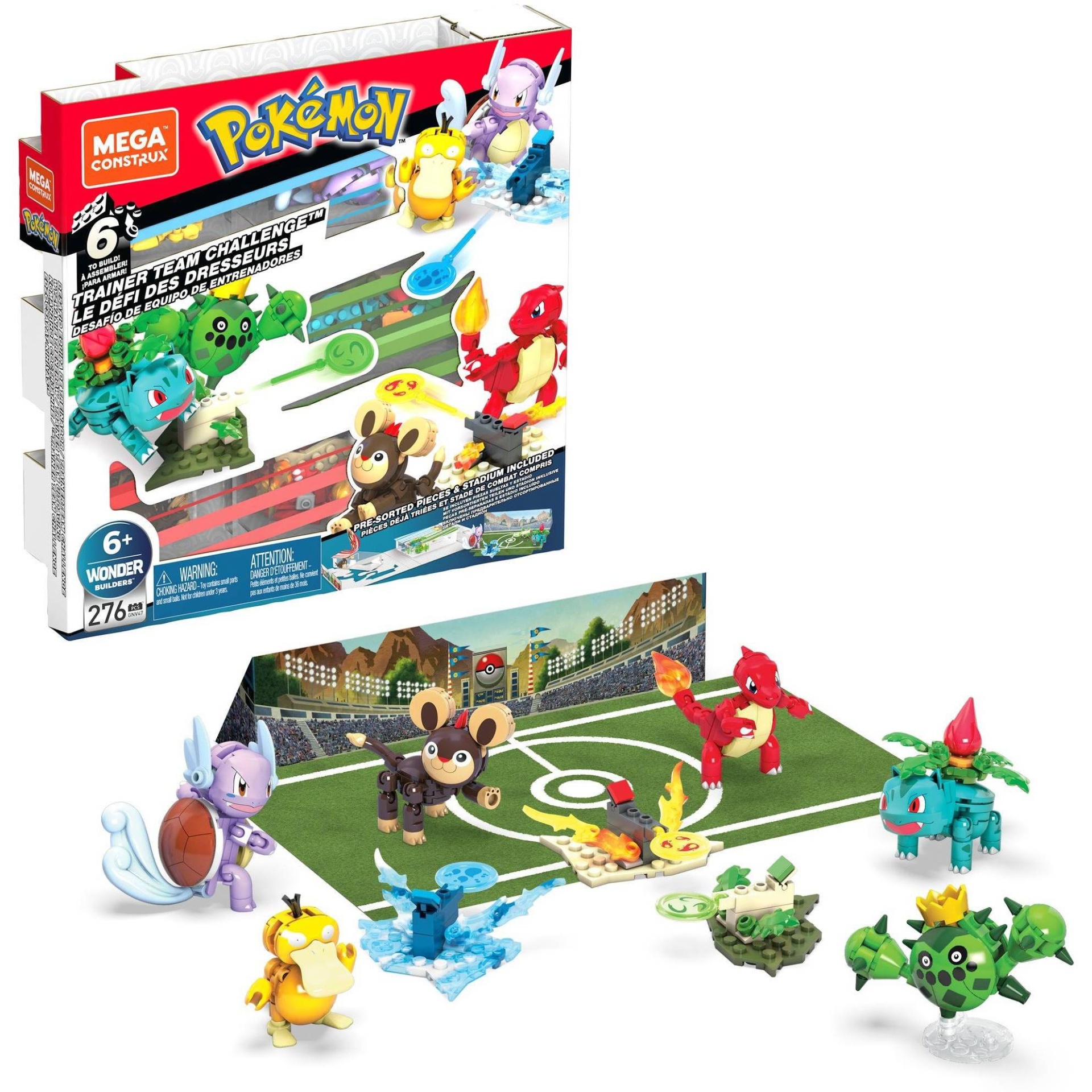 slide 1 of 5, Mega Construx Pokémon Trainer Team Challenge Construction Set, 1 ct