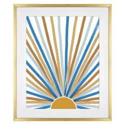 20.78" x 24.78" Matted to 16" x 20" Thin Poster Frame Brass - Room Essentials™: Styrene Glazed, Wall Mountable