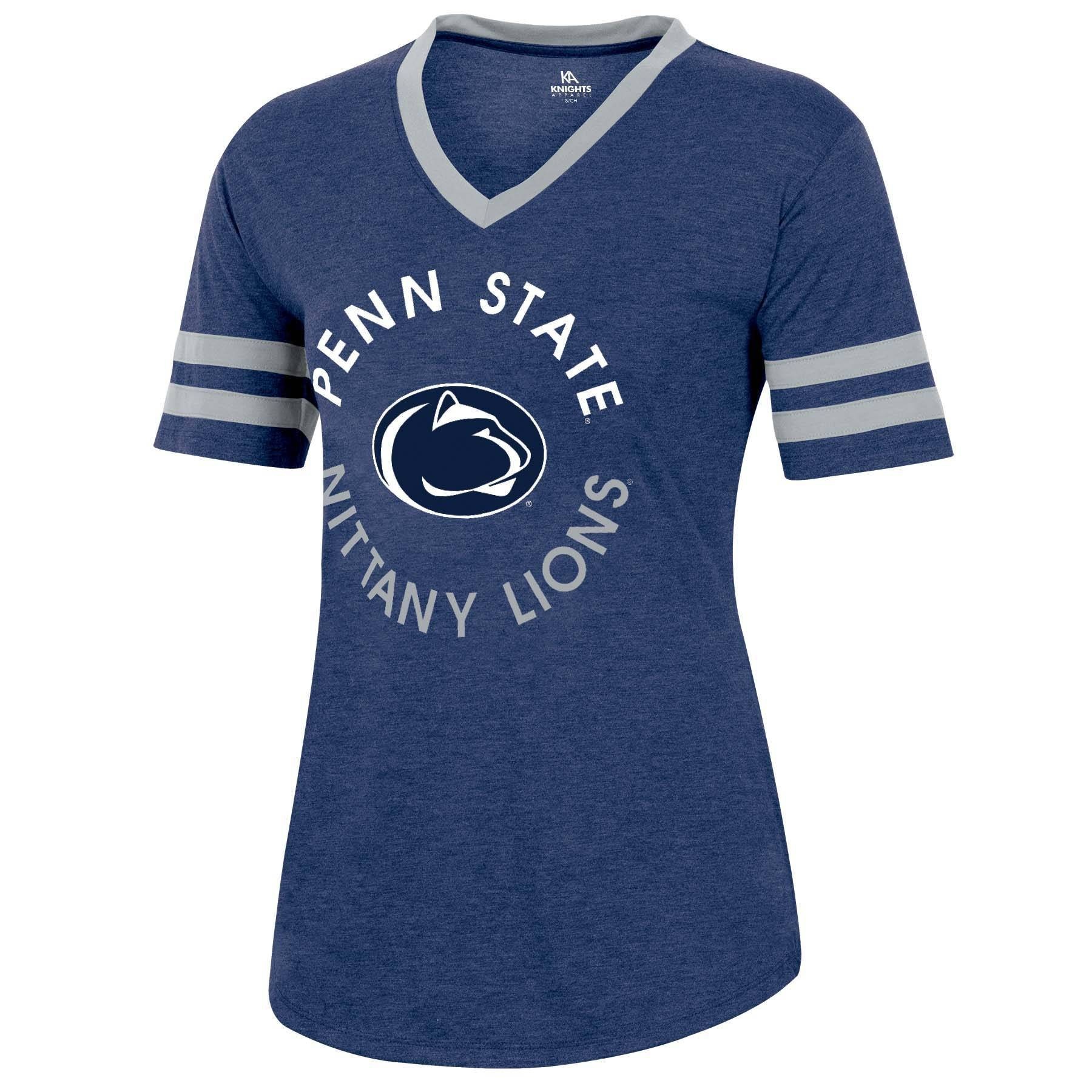 slide 1 of 2, NCAA Penn State Nittany Lions Women's Short Sleeve V-Neck Heathered T-Shirt - XL, 1 ct