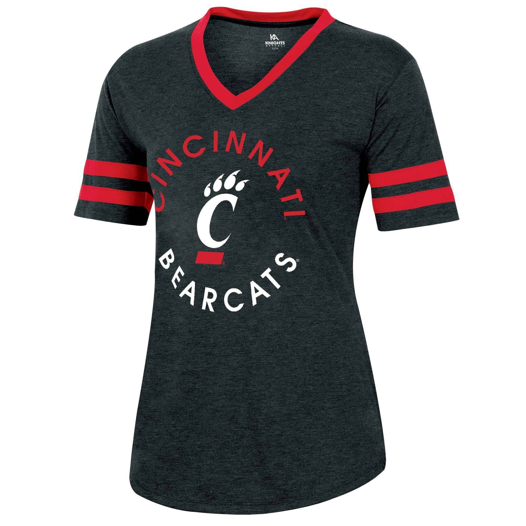 slide 1 of 2, NCAA Cincinnati Bearcats Women's Short Sleeve V-Neck Heathered T-Shirt - XL, 1 ct