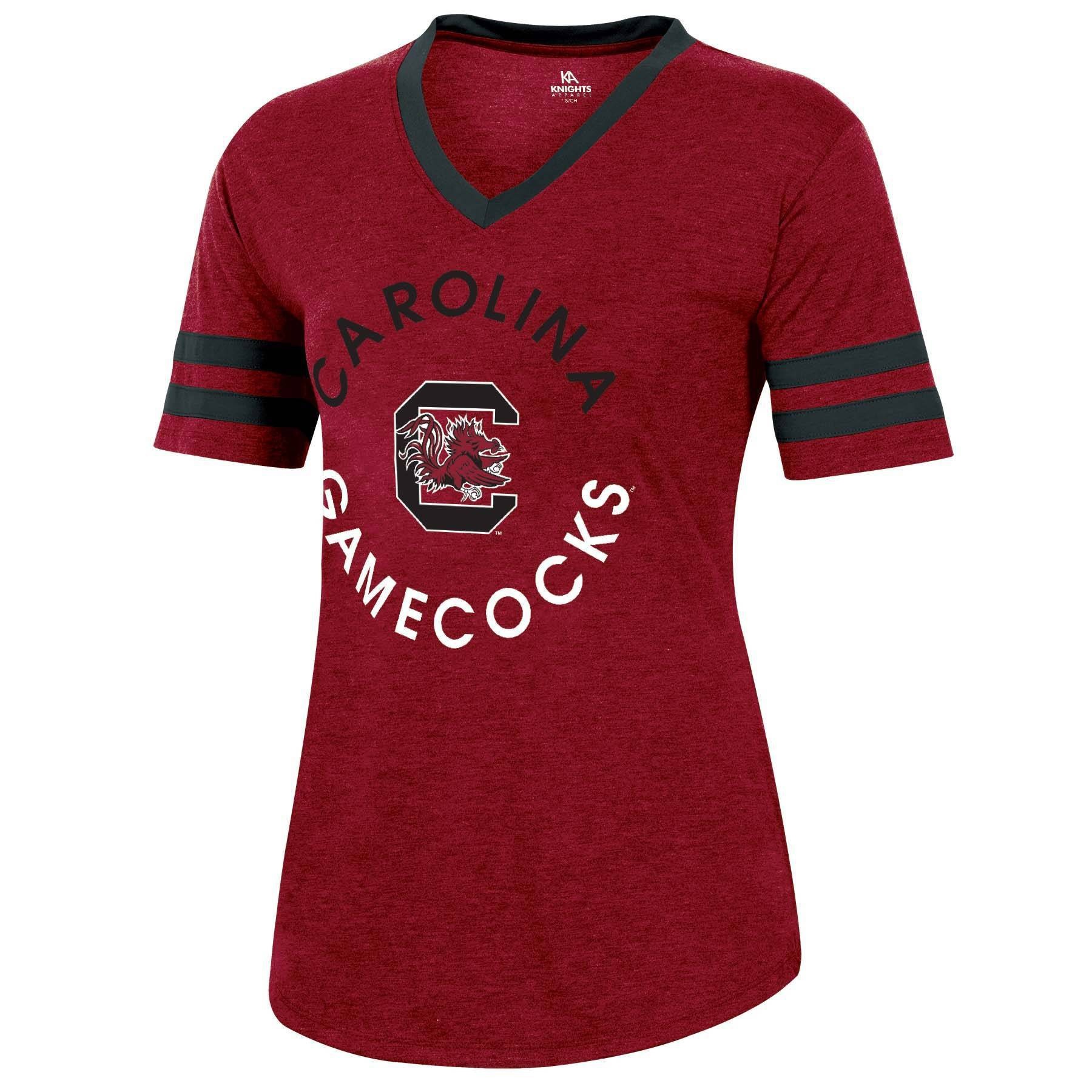 slide 1 of 2, NCAA South Carolina Gamecocks Women's Short Sleeve V-Neck Heathered T-Shirt - XL, 1 ct