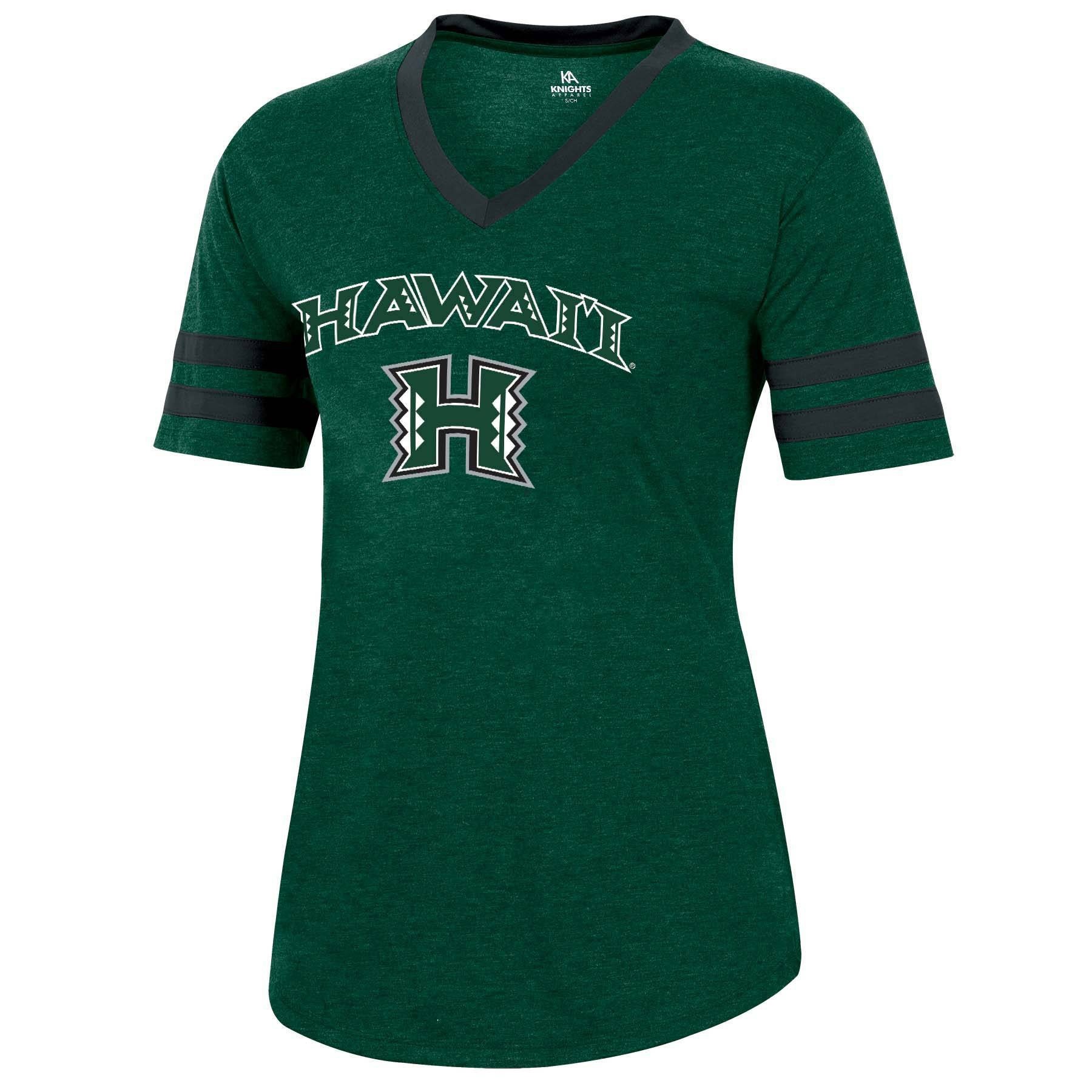 slide 1 of 2, NCAA Hawaii Rainbow Warriors Women's Short Sleeve V-Neck Heathered T-Shirt - XL, 1 ct