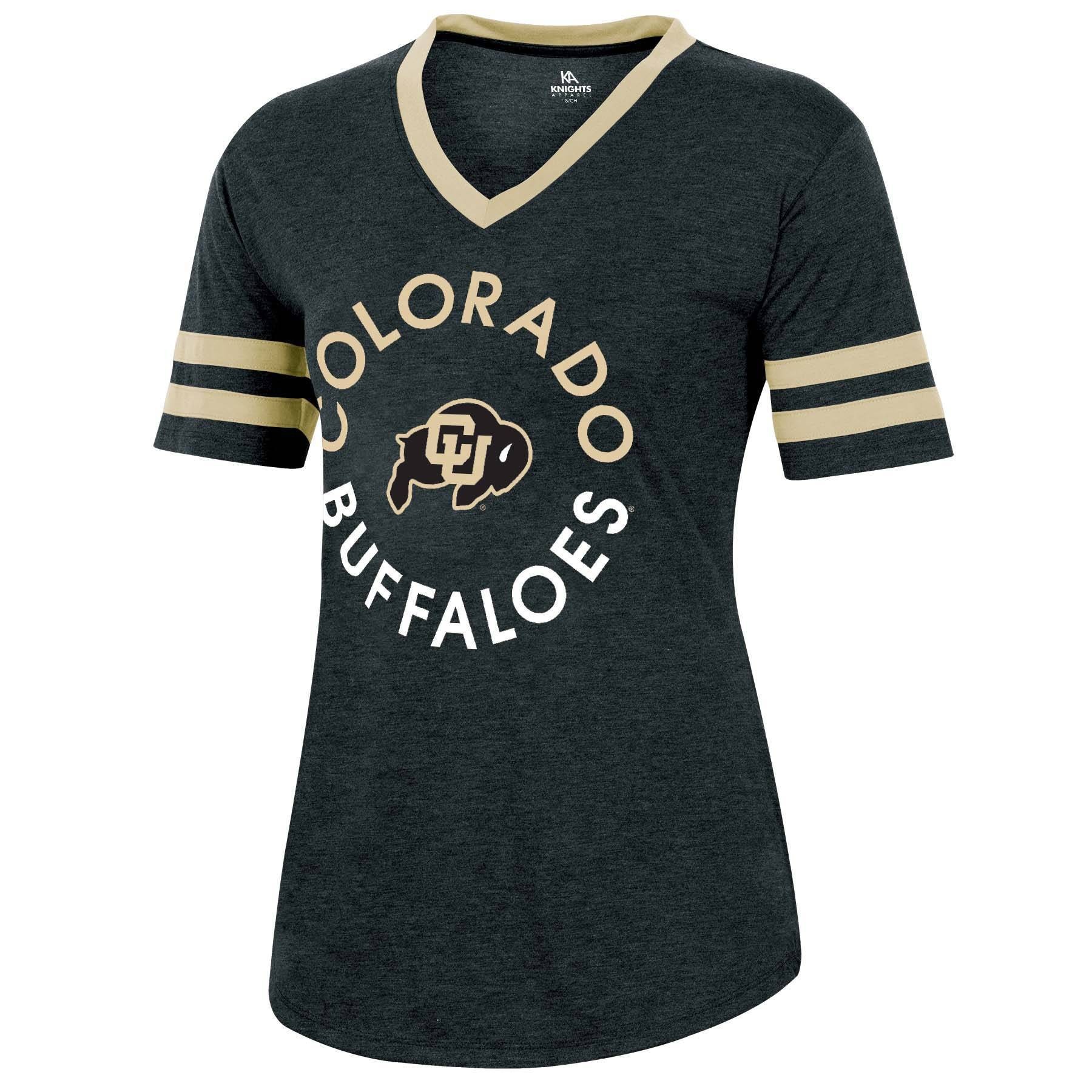 slide 1 of 2, NCAA Colorado Buffaloes Women's Short Sleeve V-Neck Heathered T-Shirt - XL, 1 ct