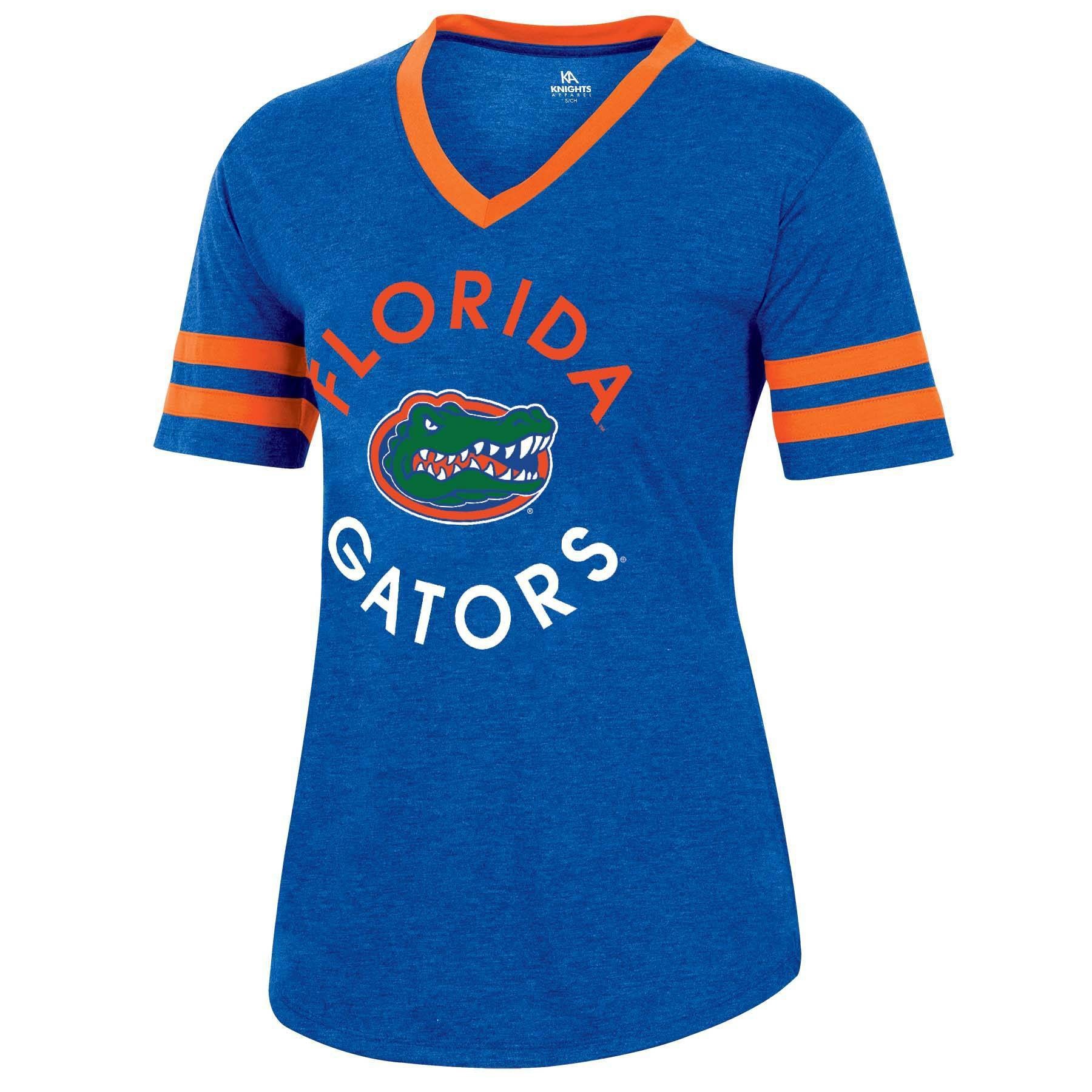 slide 1 of 2, NCAA Florida Gators Women's Short Sleeve V-Neck Heathered T-Shirt - XL, 1 ct