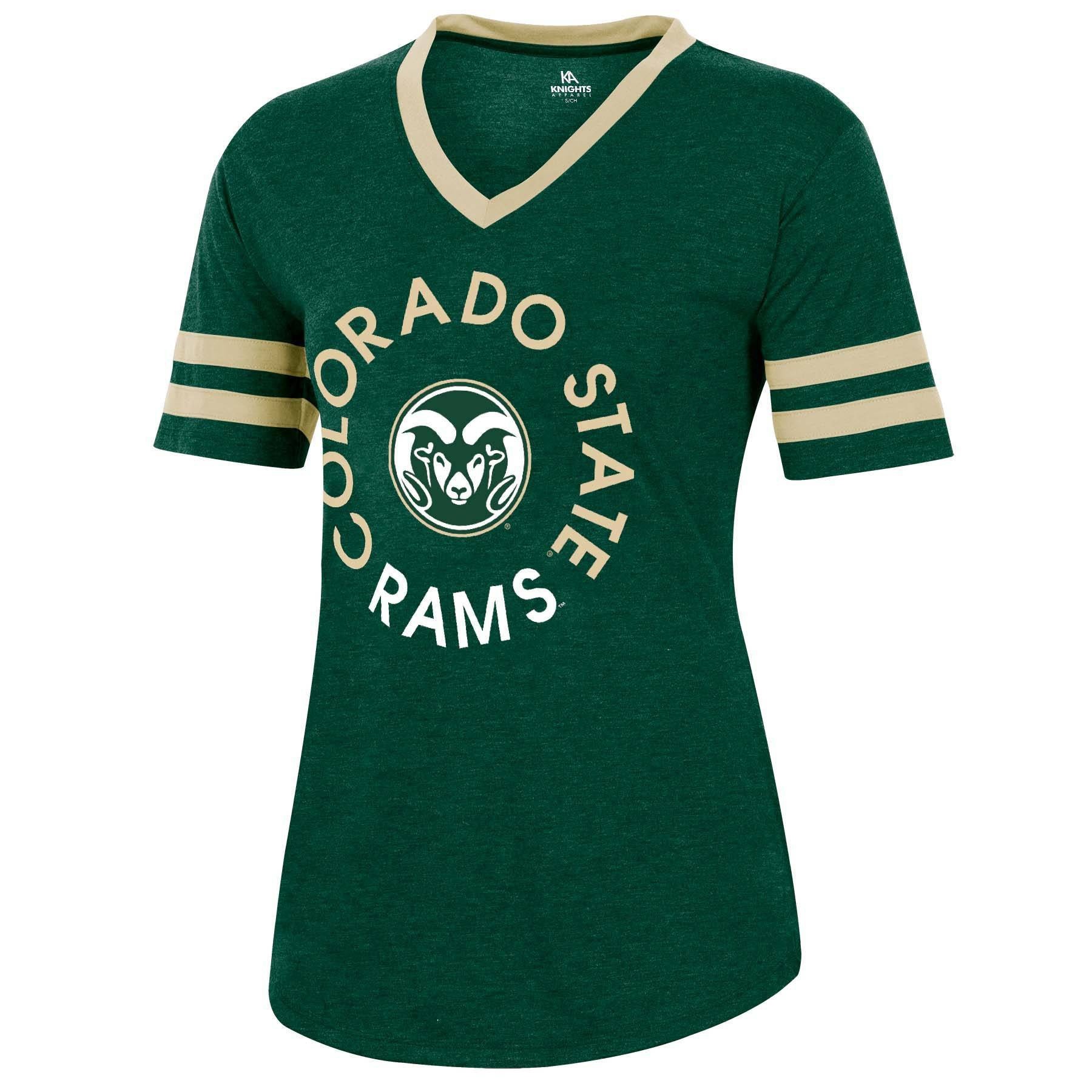 slide 1 of 2, NCAA Colorado State Rams Women's Short Sleeve V-Neck Heathered T-Shirt - XL, 1 ct