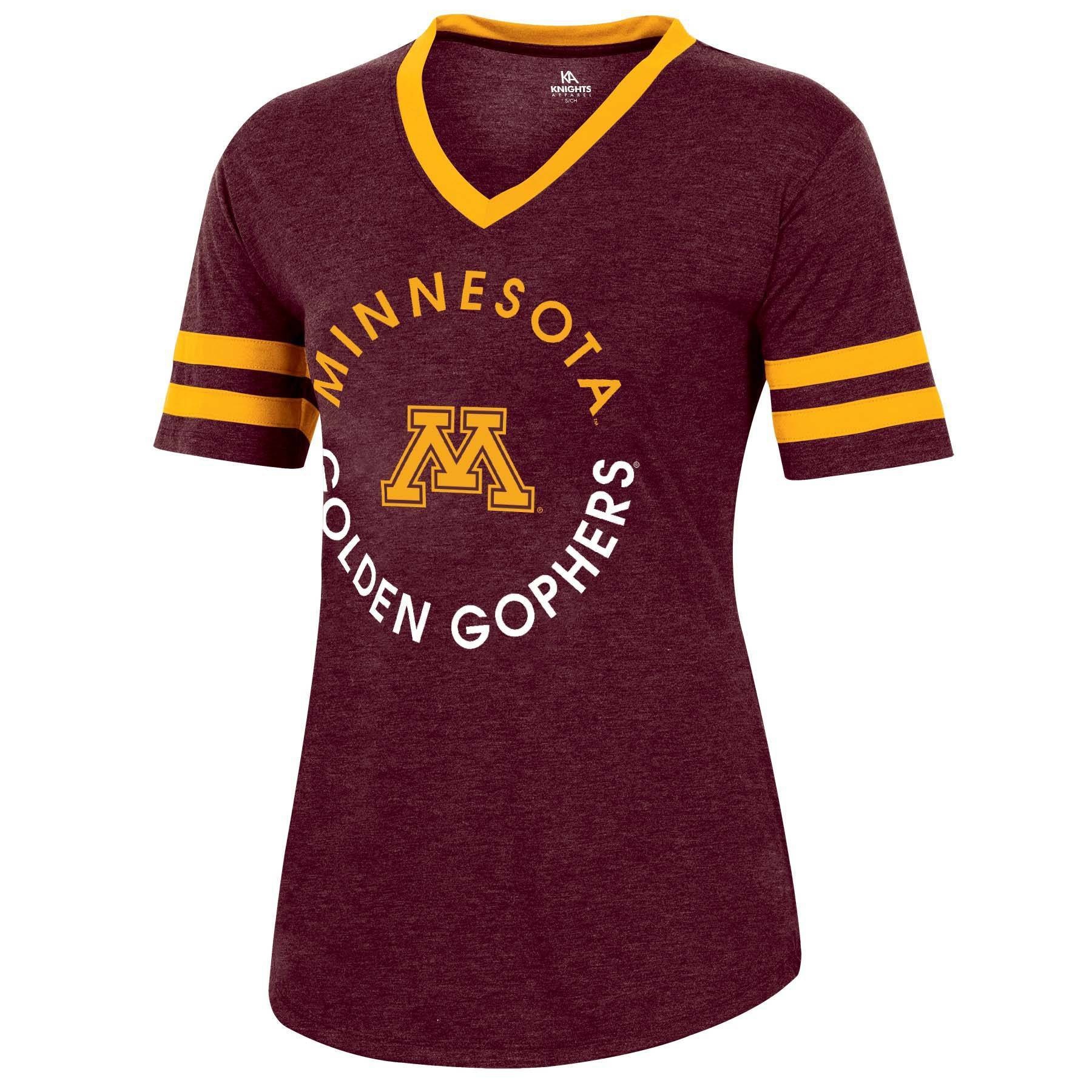 slide 1 of 2, NCAA Minnesota Golden Gophers Women's Short Sleeve V-Neck Heathered T-Shirt - XL, 1 ct