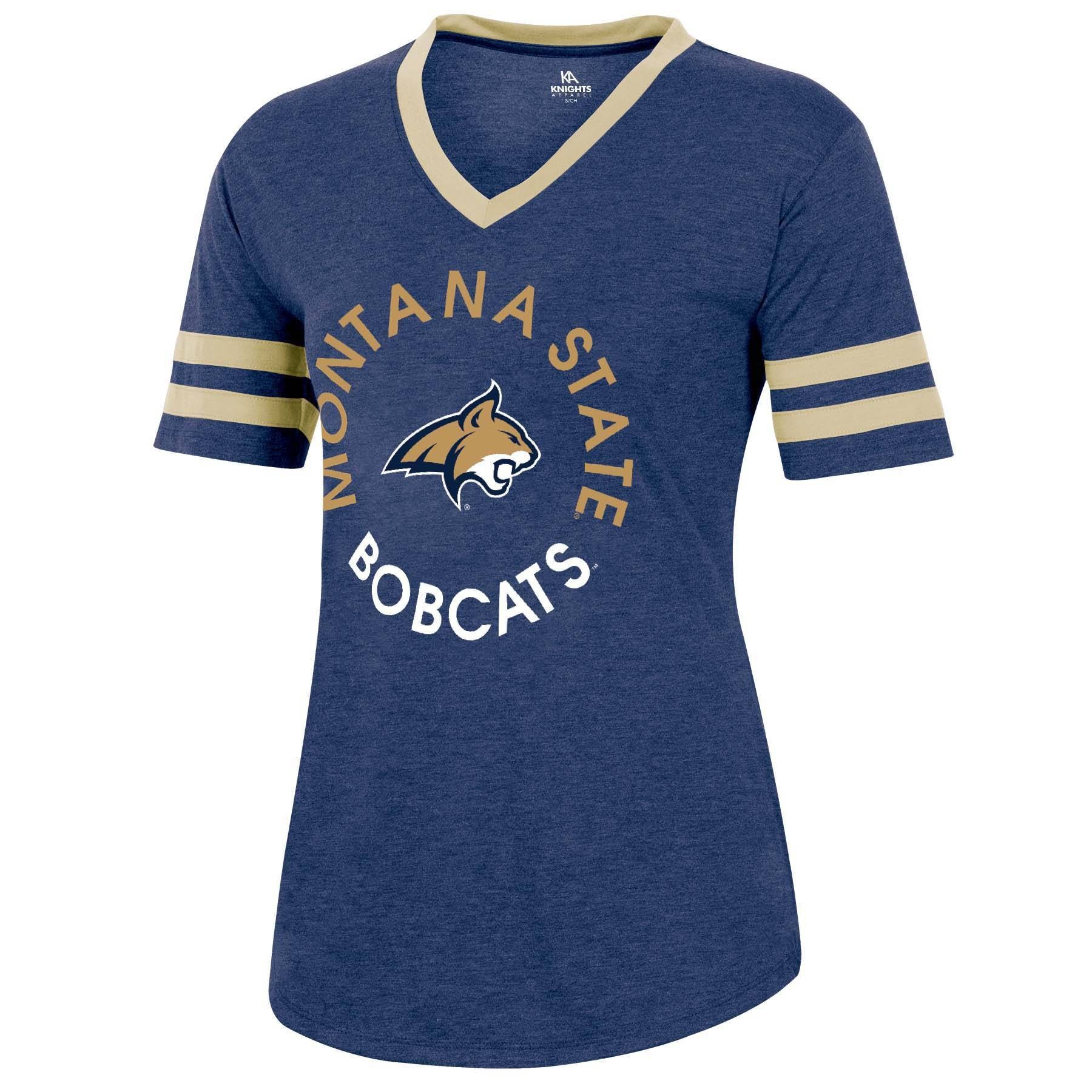 slide 1 of 2, NCAA Montana State Bobcats Women&#39;s Short Sleeve V-Neck Heathered T-Shirt - XL, 1 ct