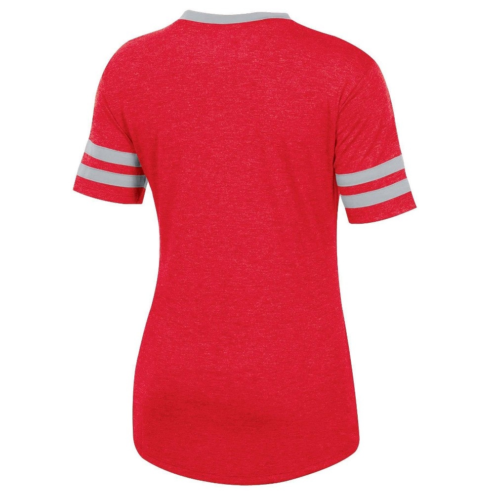 slide 2 of 2, NCAA New Mexico Lobos Women's Short Sleeve V-Neck Heathered T-Shirt - XL, 1 ct