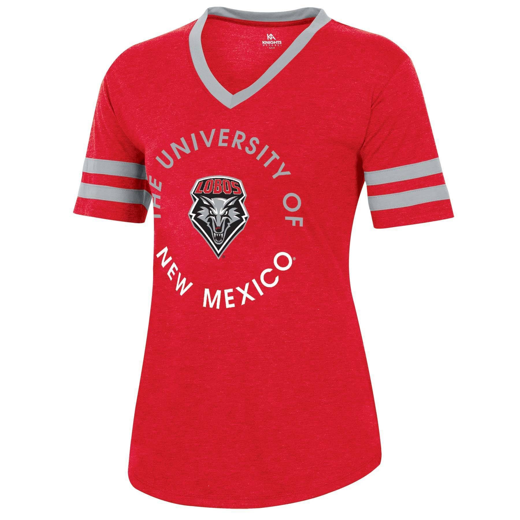 slide 1 of 2, NCAA New Mexico Lobos Women's Short Sleeve V-Neck Heathered T-Shirt - XL, 1 ct