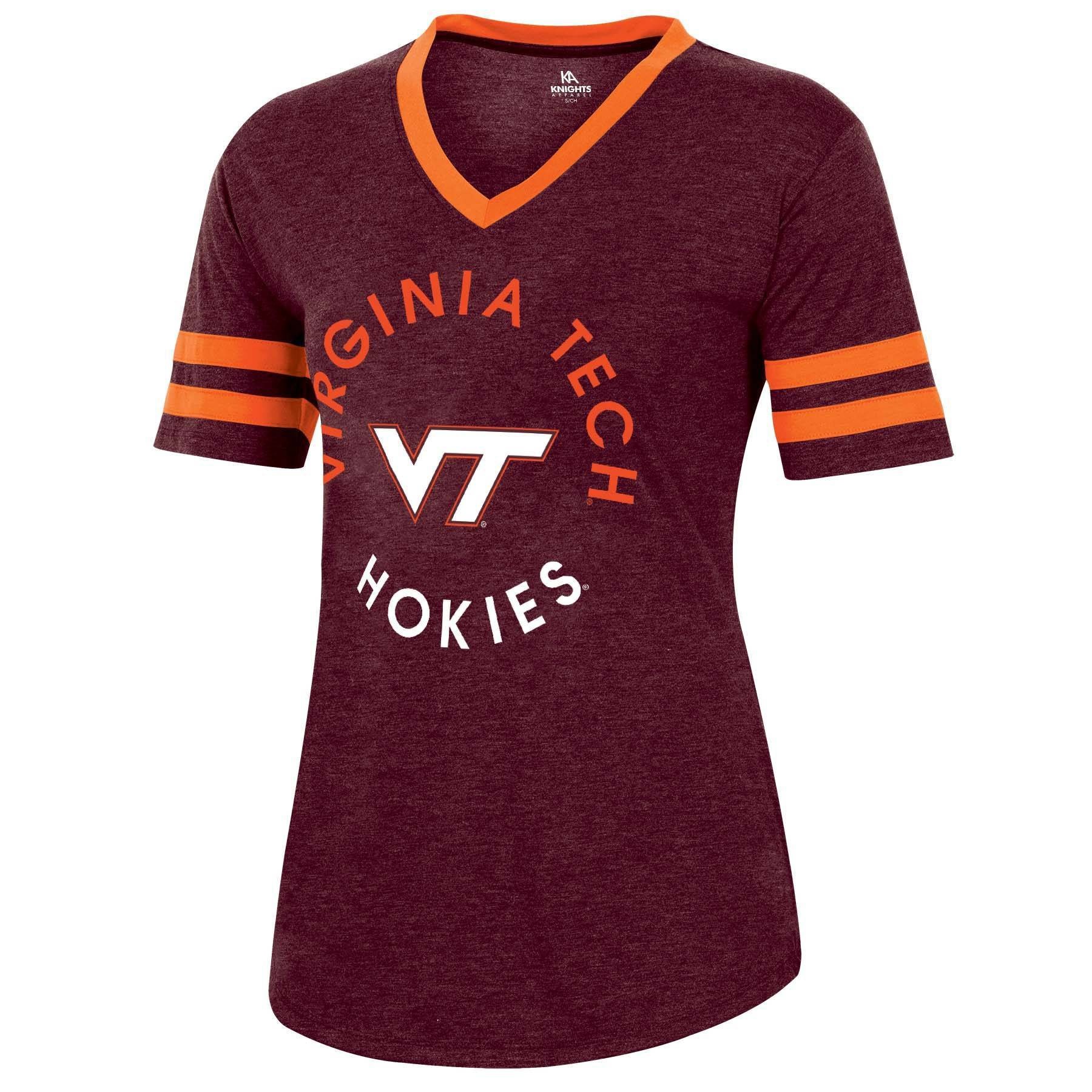 slide 1 of 2, NCAA Virginia Tech Hokies Women's Short Sleeve V-Neck Heathered T-Shirt - XL, 1 ct