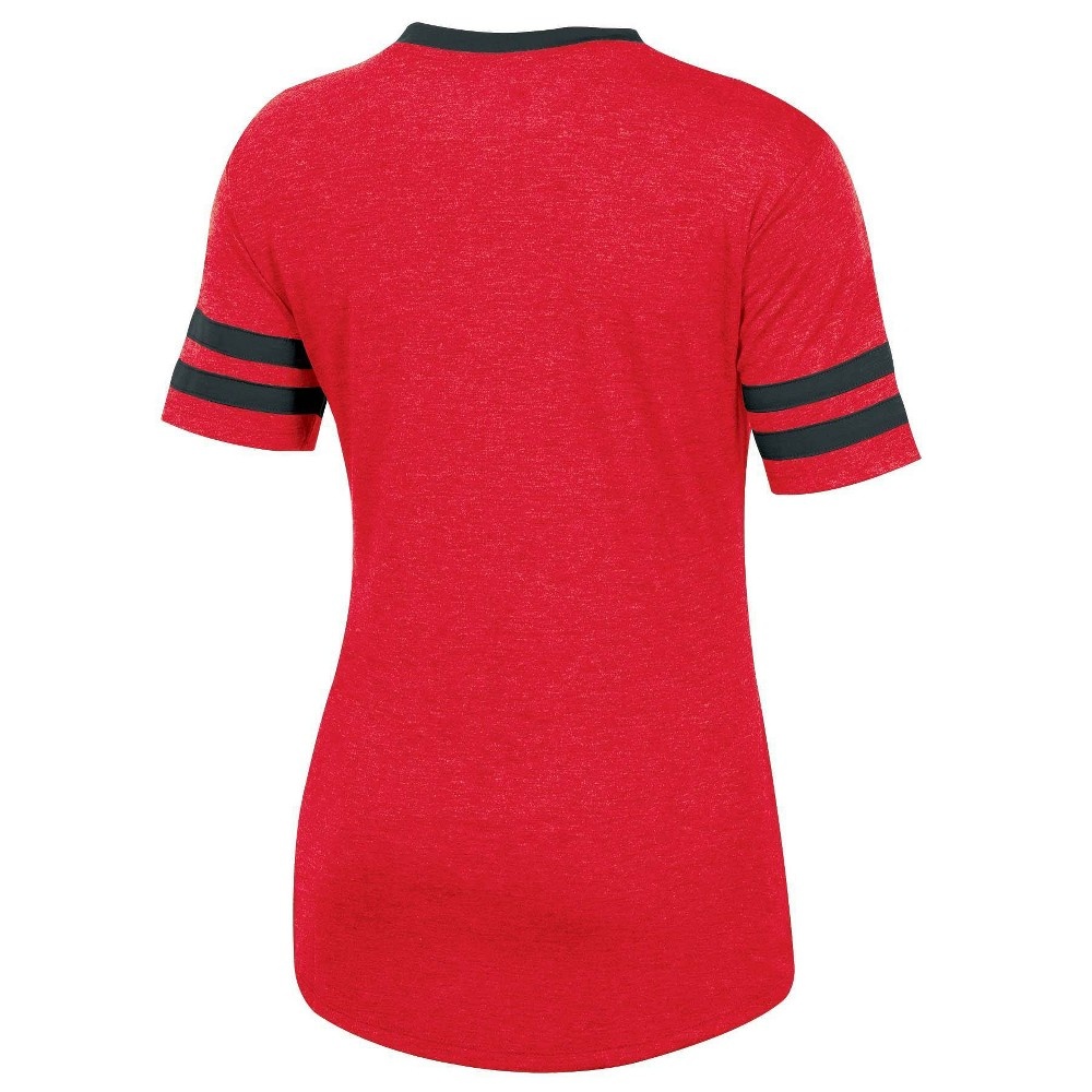 slide 2 of 2, NCAA San Diego State Aztecs Women's Short Sleeve V-Neck Heathered T-Shirt - XL, 1 ct