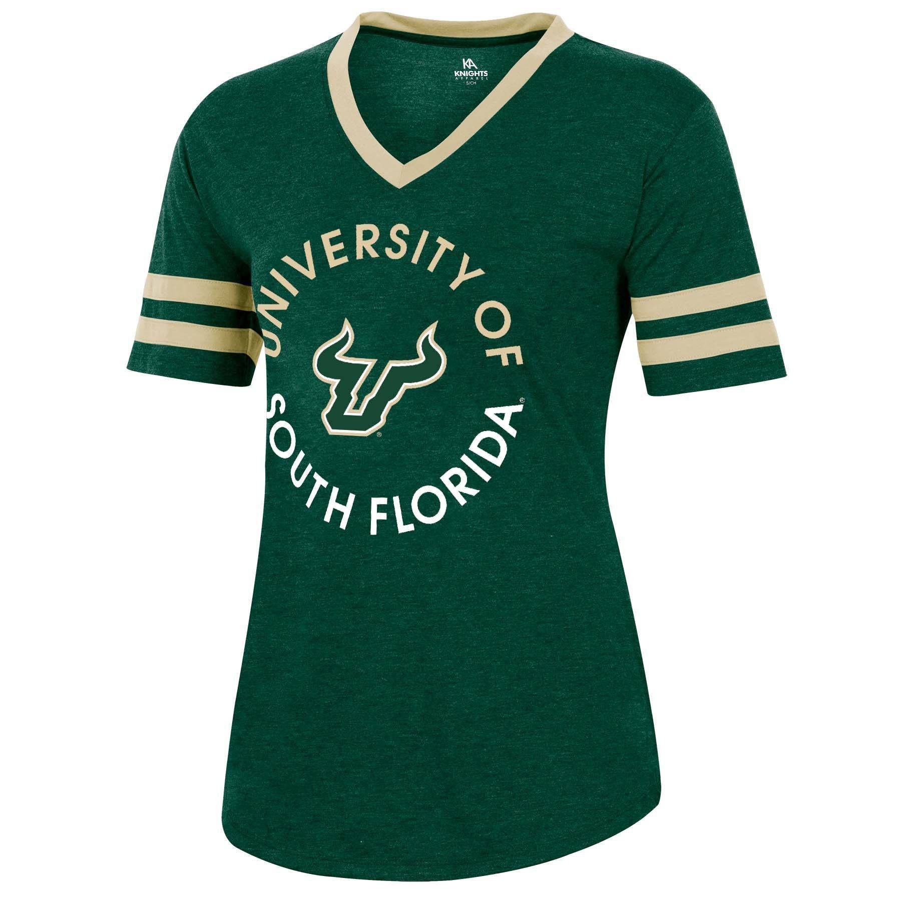 slide 1 of 2, NCAA South Florida Bulls Women's Short Sleeve V-Neck Heathered T-Shirt - XL, 1 ct