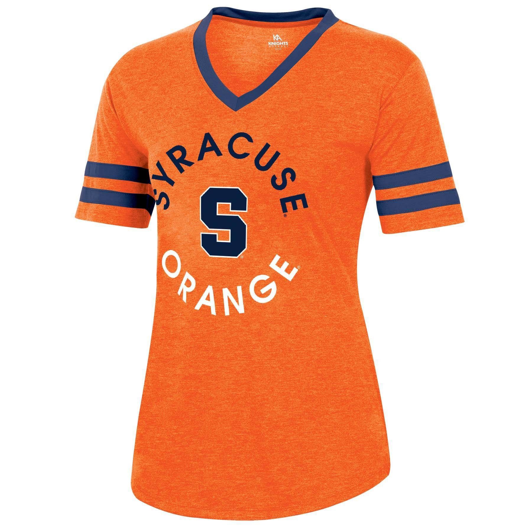 slide 1 of 2, NCAA Syracuse Orange Women's Short Sleeve V-Neck Heathered T-Shirt - XL, 1 ct